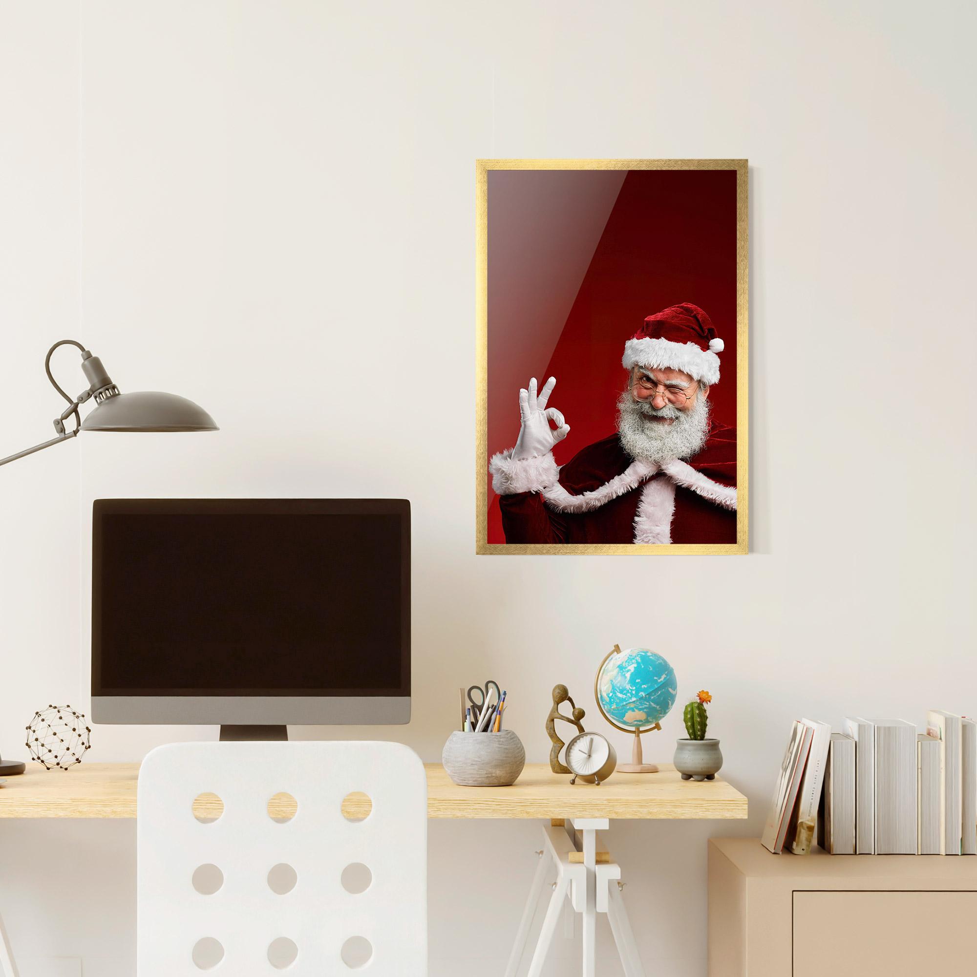 Poster Înrămat Santa Approves mockup 6