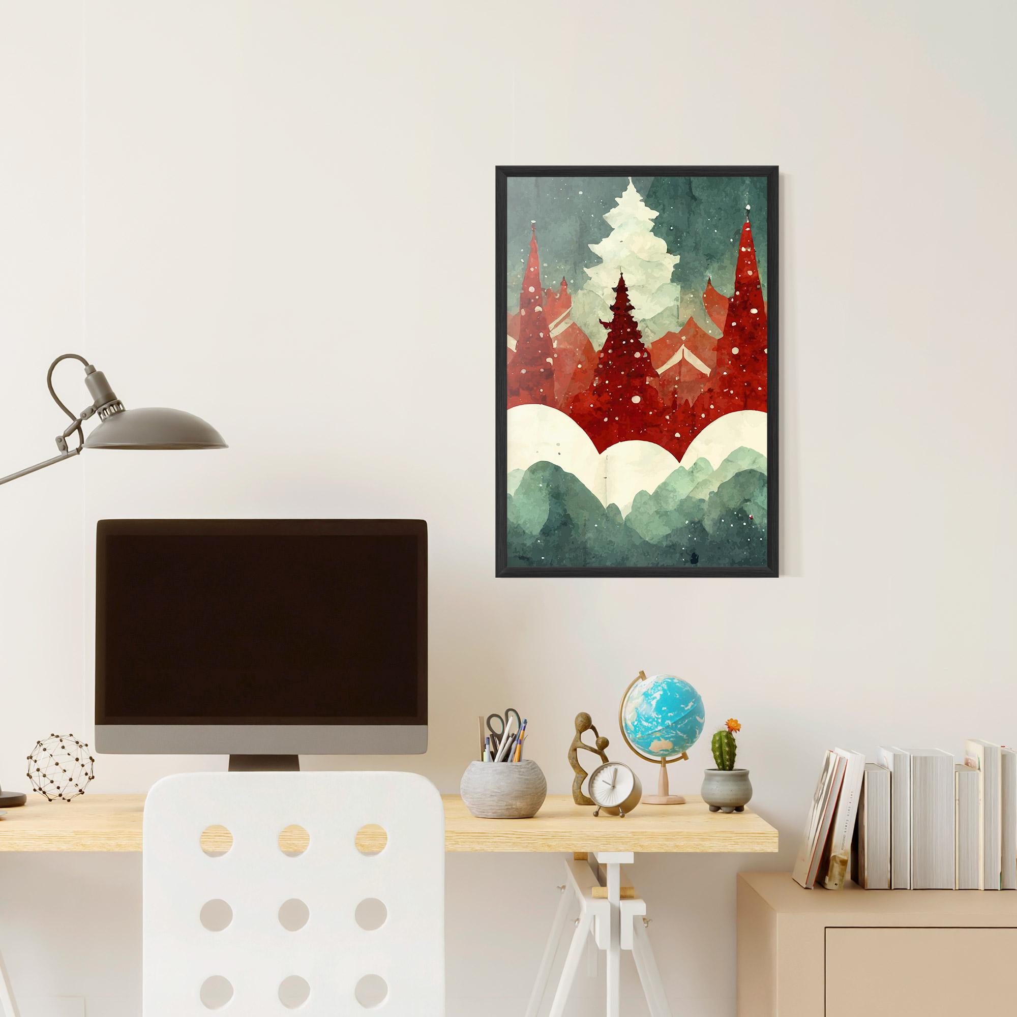 Poster Înrămat Christmas Landscape mockup 6