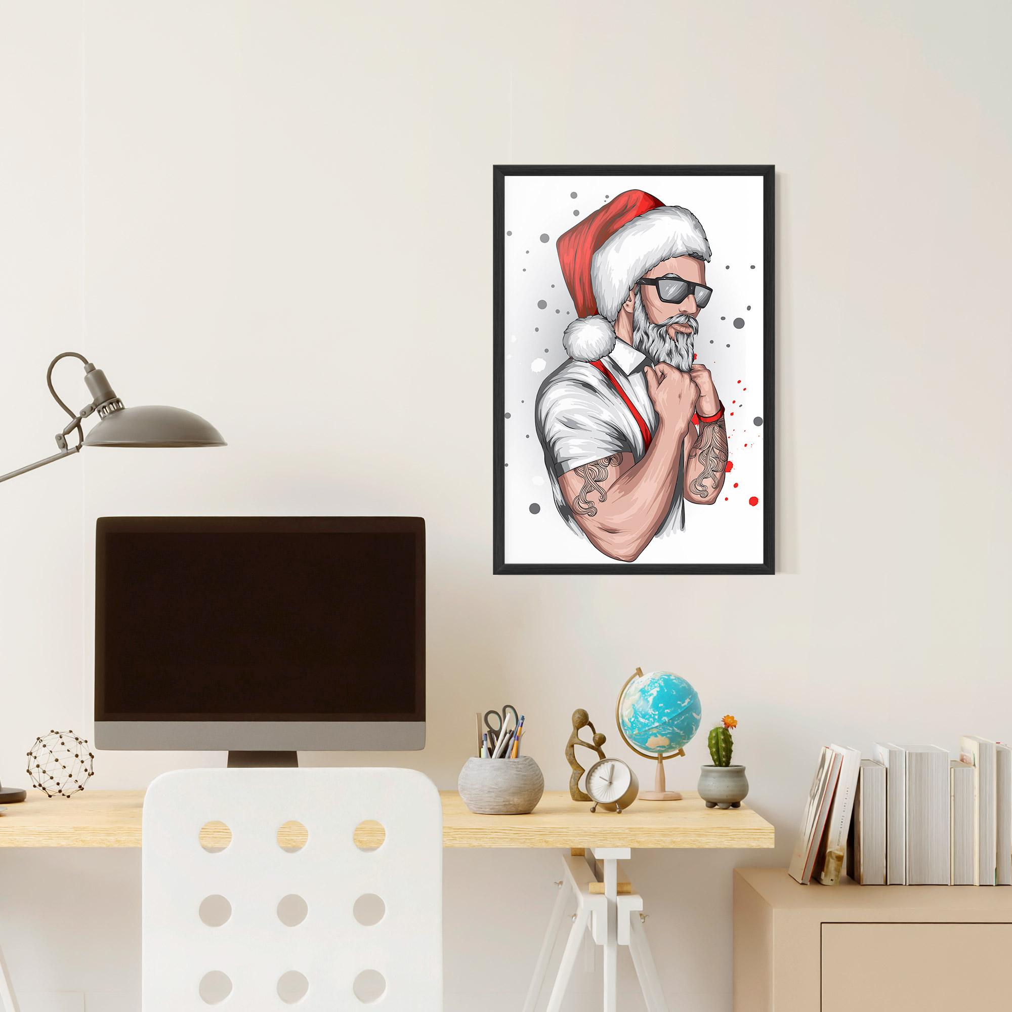 Poster Înrămat Tattoo Santa mockup 6
