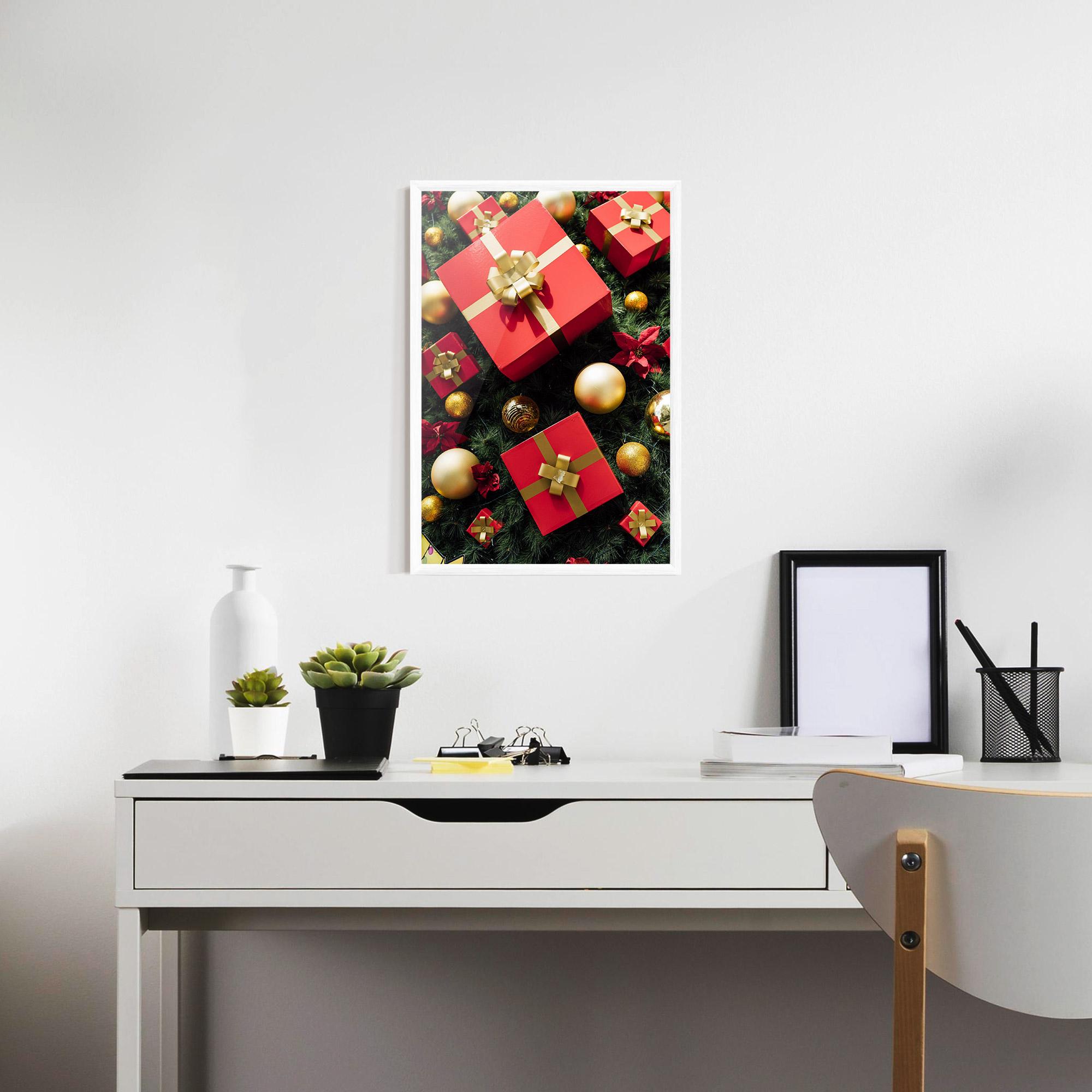 Poster Înrămat Pretty Red Gifts mockup 7