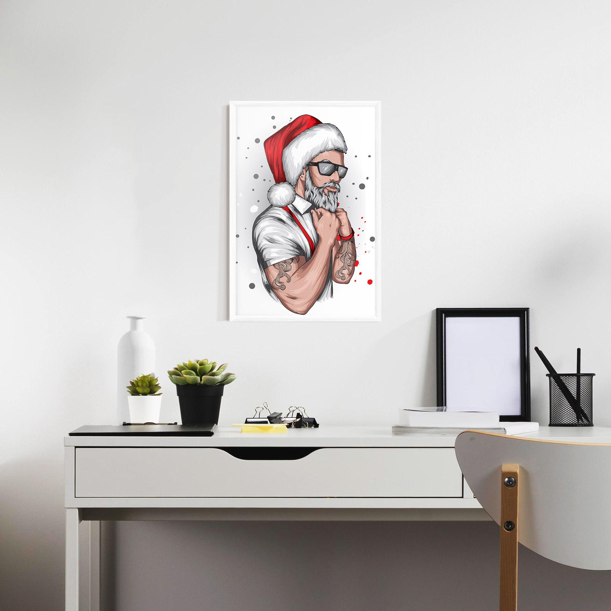 Poster Înrămat Tattoo Santa mockup 7