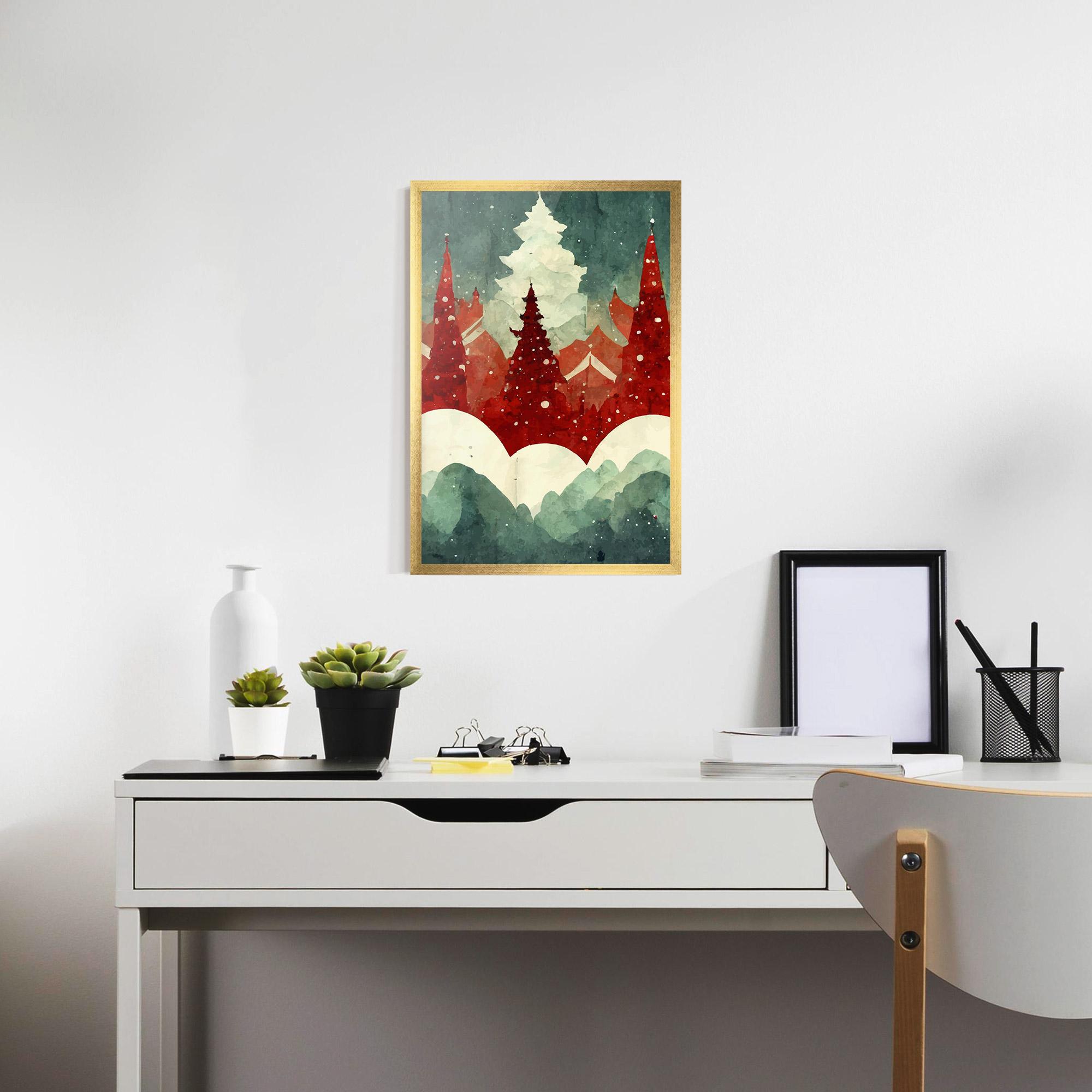 Poster Înrămat Christmas Landscape mockup 7