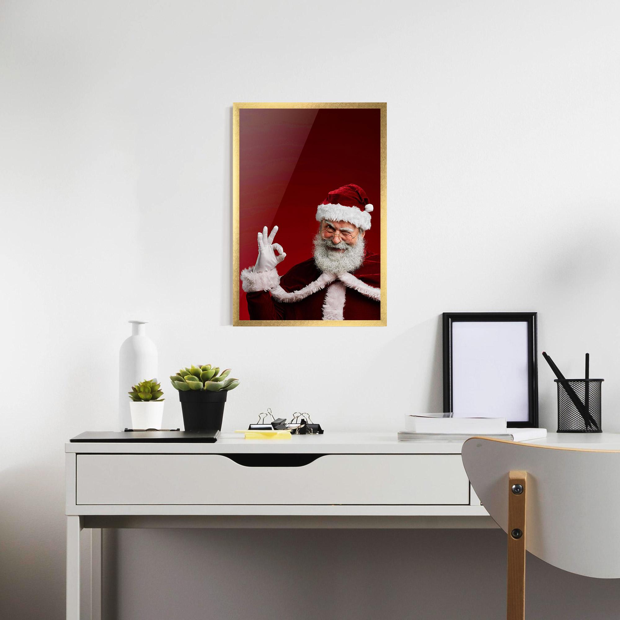 Poster Înrămat Santa Approves mockup 7