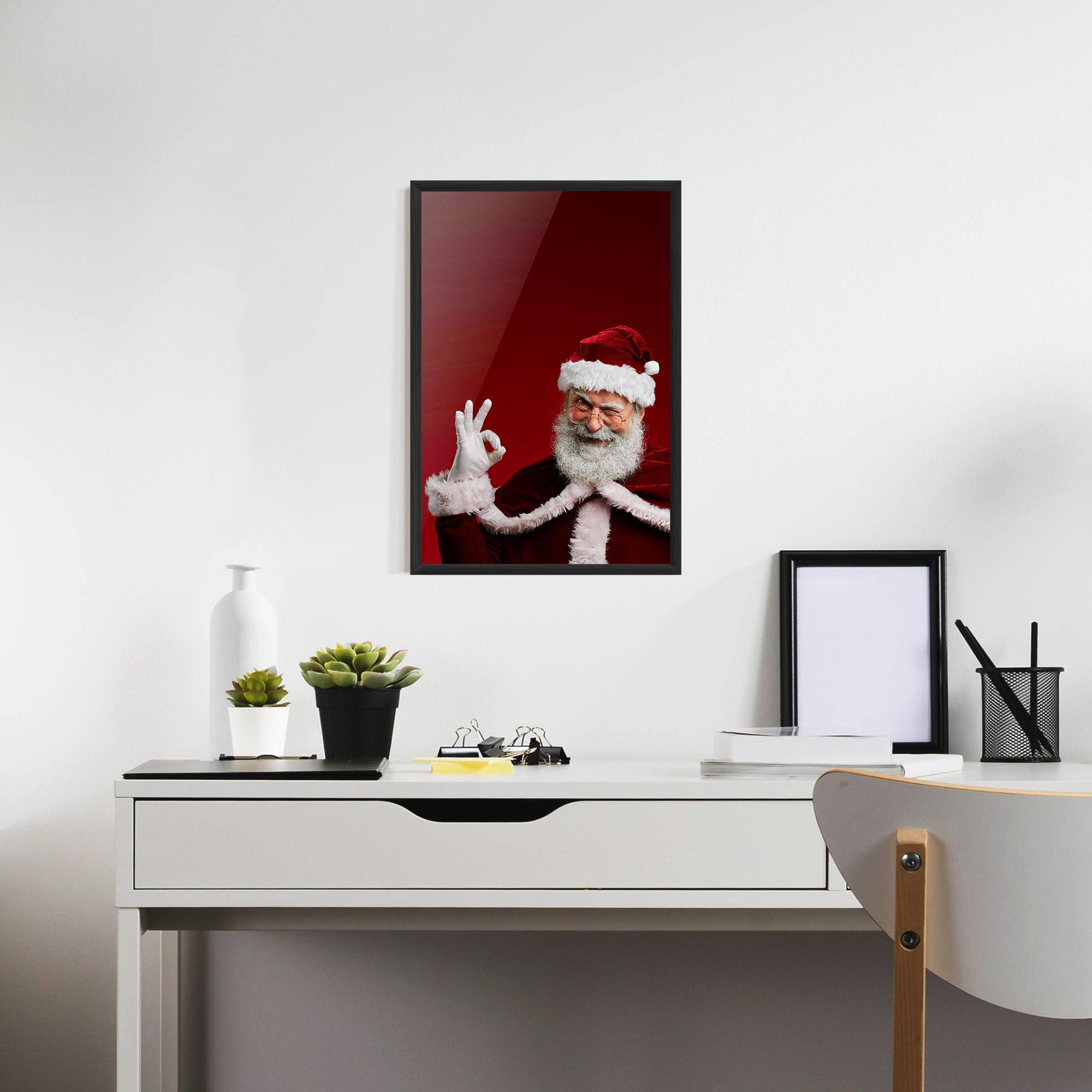 Poster Înrămat Santa Approves mockup 7