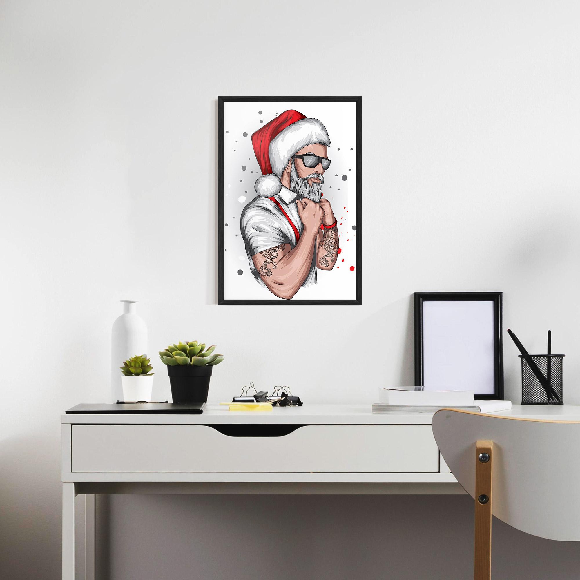 Poster Înrămat Tattoo Santa mockup 7