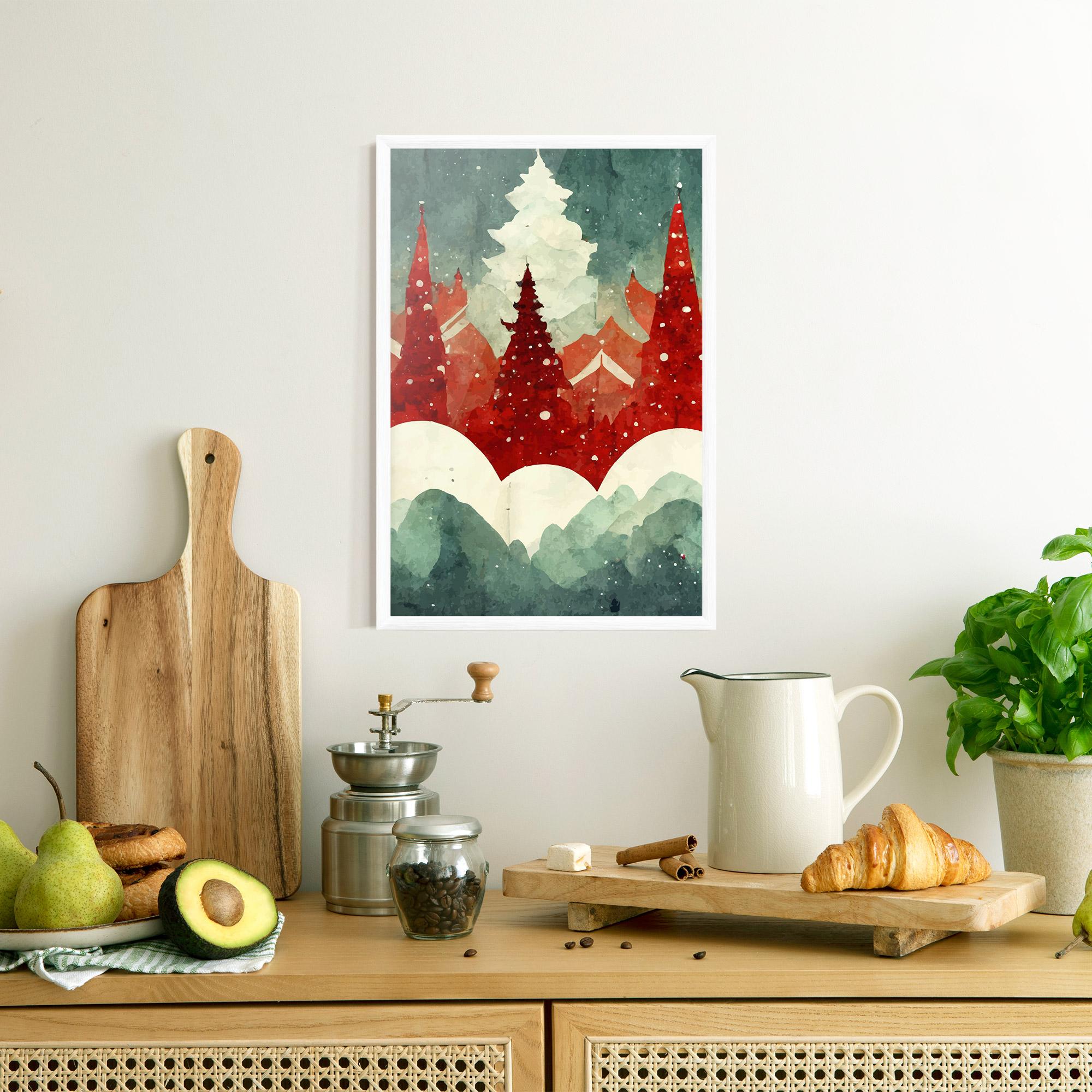 Poster Înrămat Christmas Landscape mockup 8
