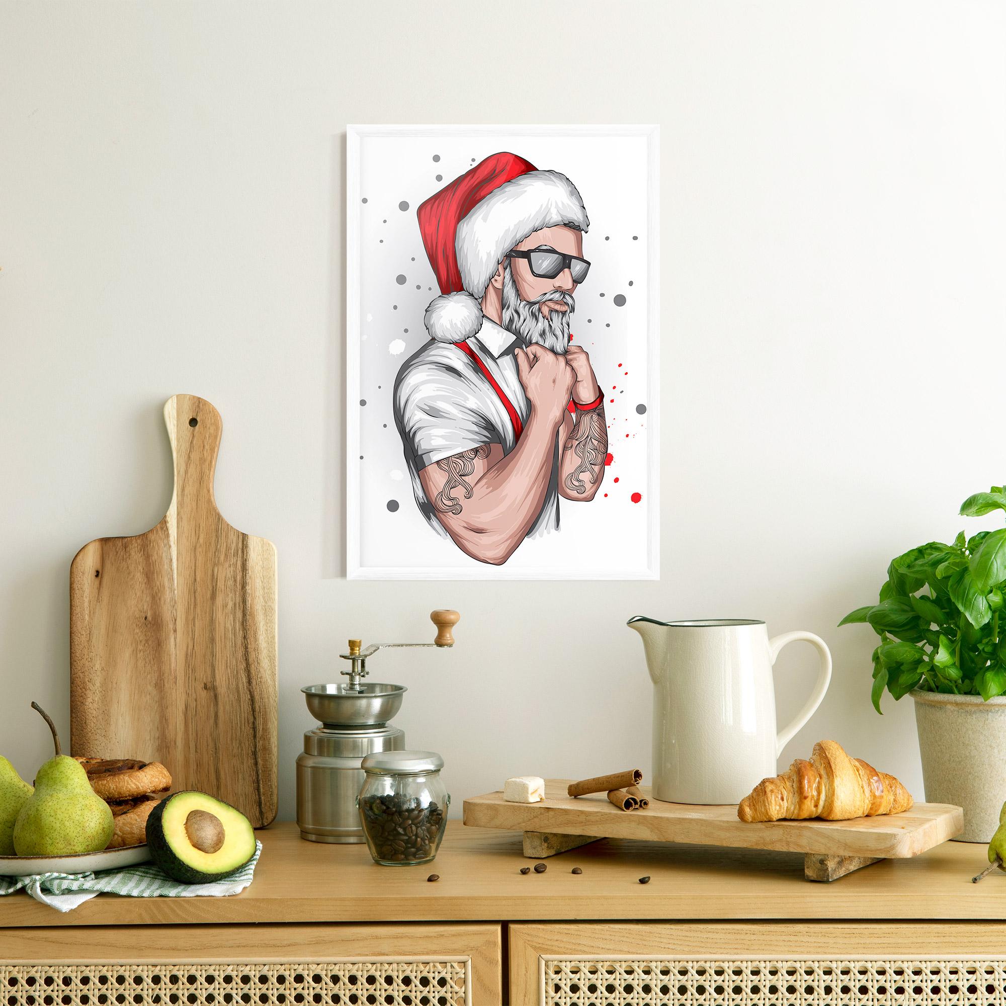 Poster Înrămat Tattoo Santa mockup 8