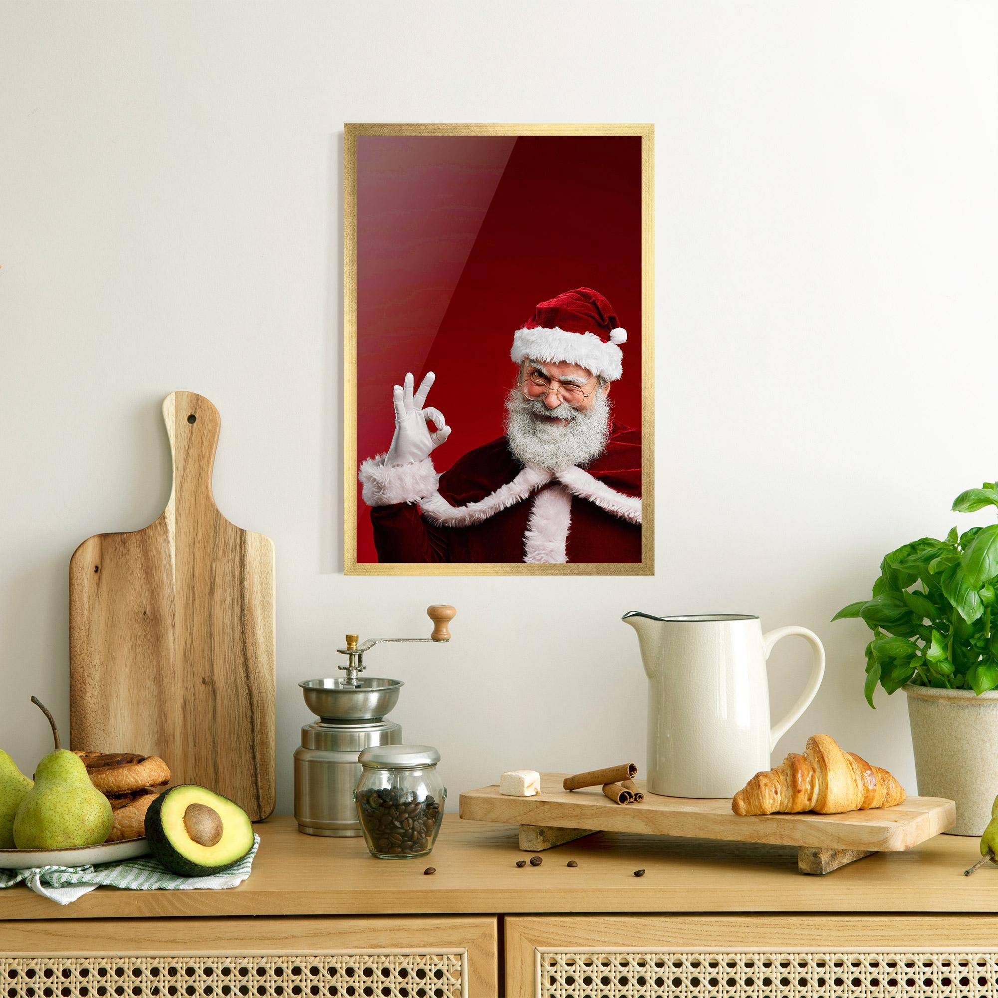 Poster Înrămat Santa Approves mockup 8