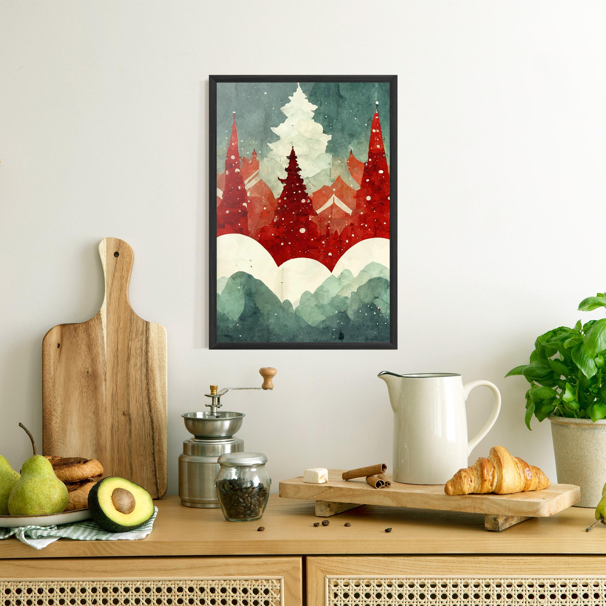 Poster Înrămat Christmas Landscape mockup 8