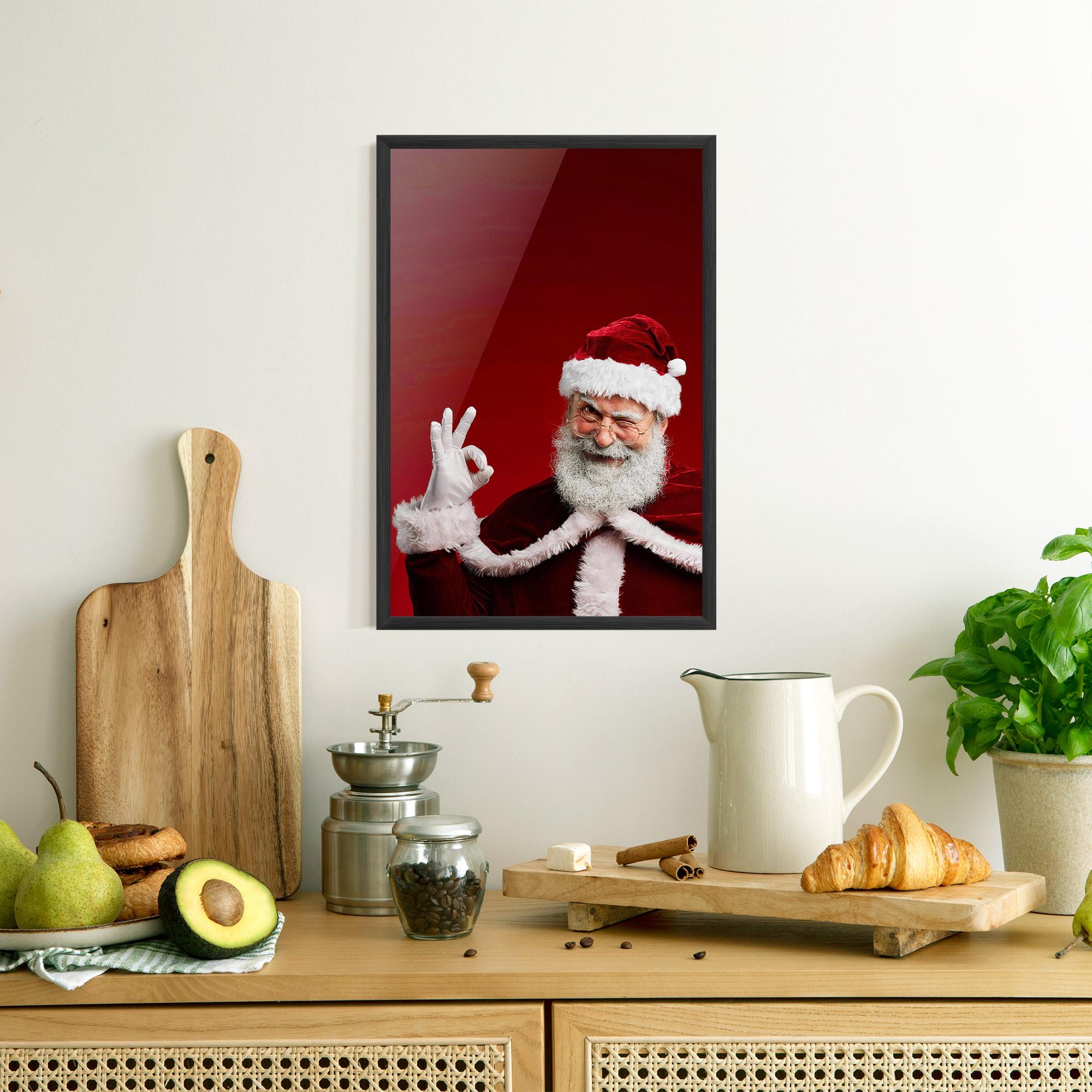 Poster Înrămat Santa Approves mockup 8