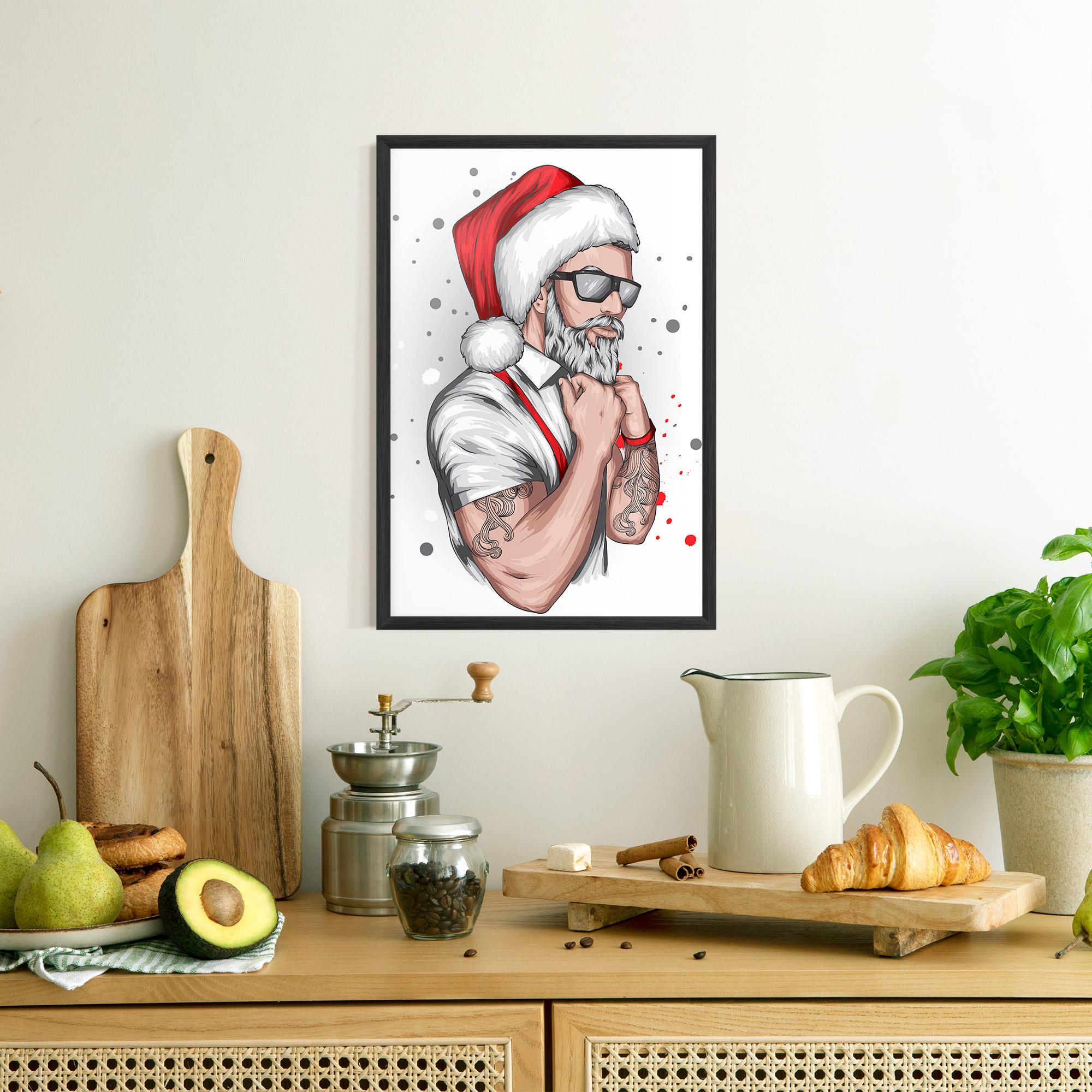 Poster Înrămat Tattoo Santa mockup 8
