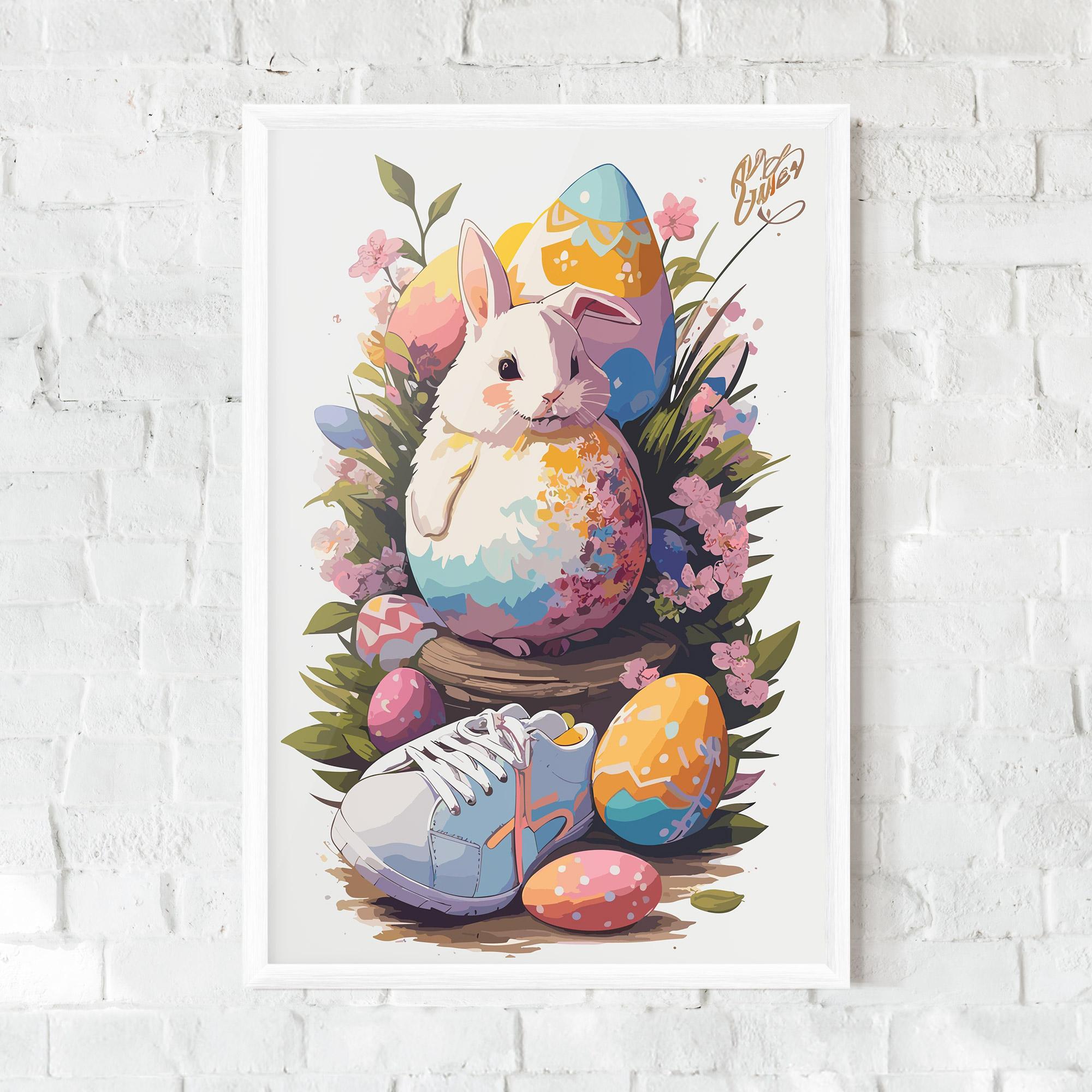 Poster Înrămat Fatt Cute Bunny mockup 0