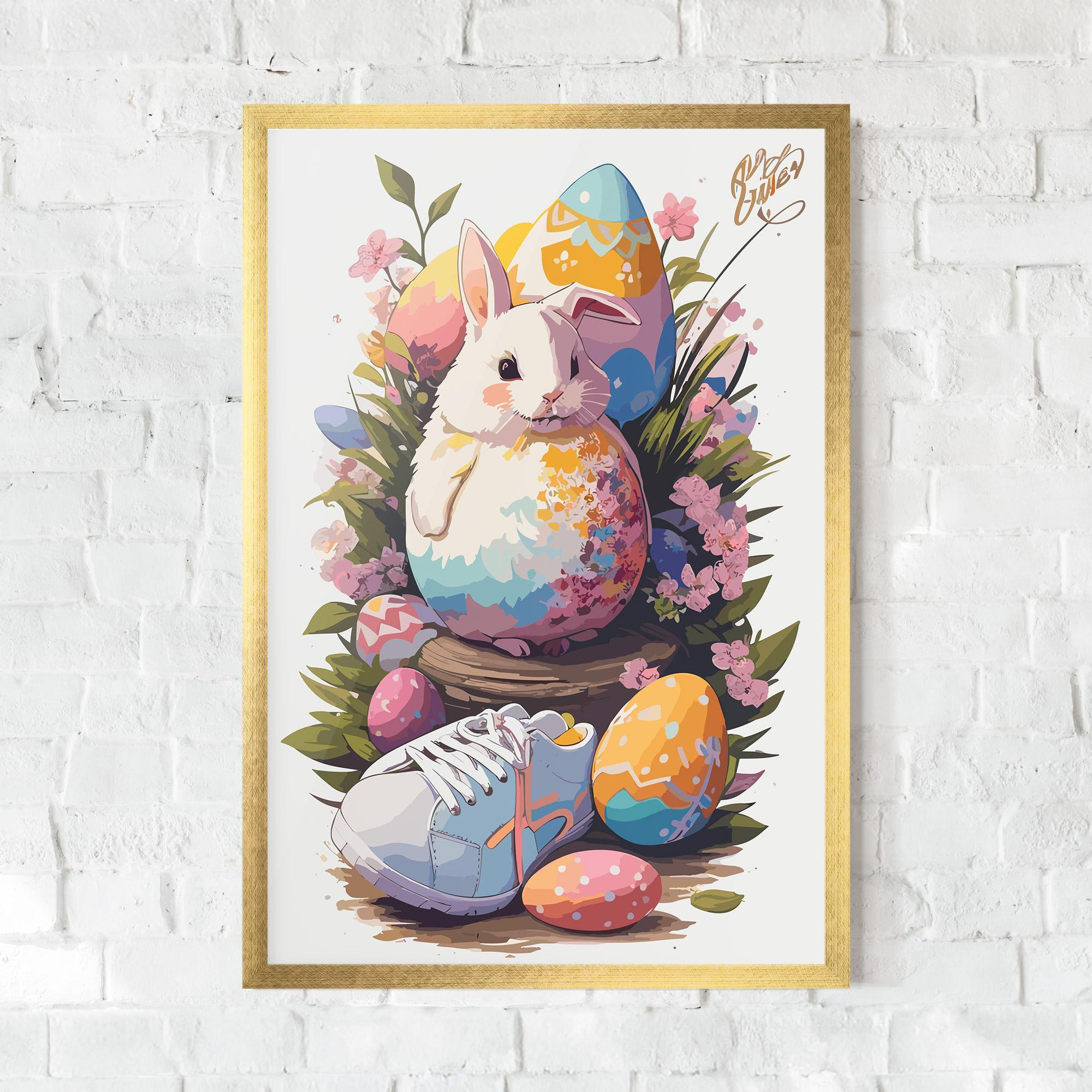 Poster Înrămat Fatt Cute Bunny mockup 0