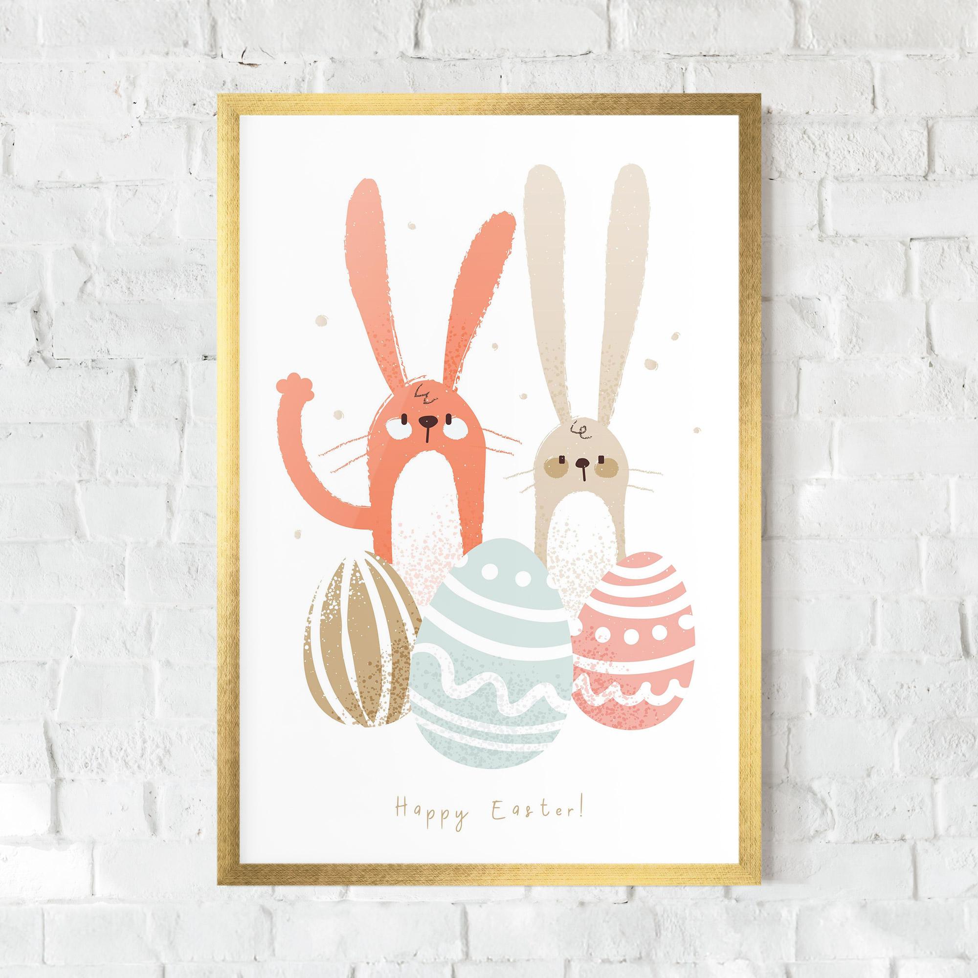 Poster Înrămat Happy Easter mockup 0