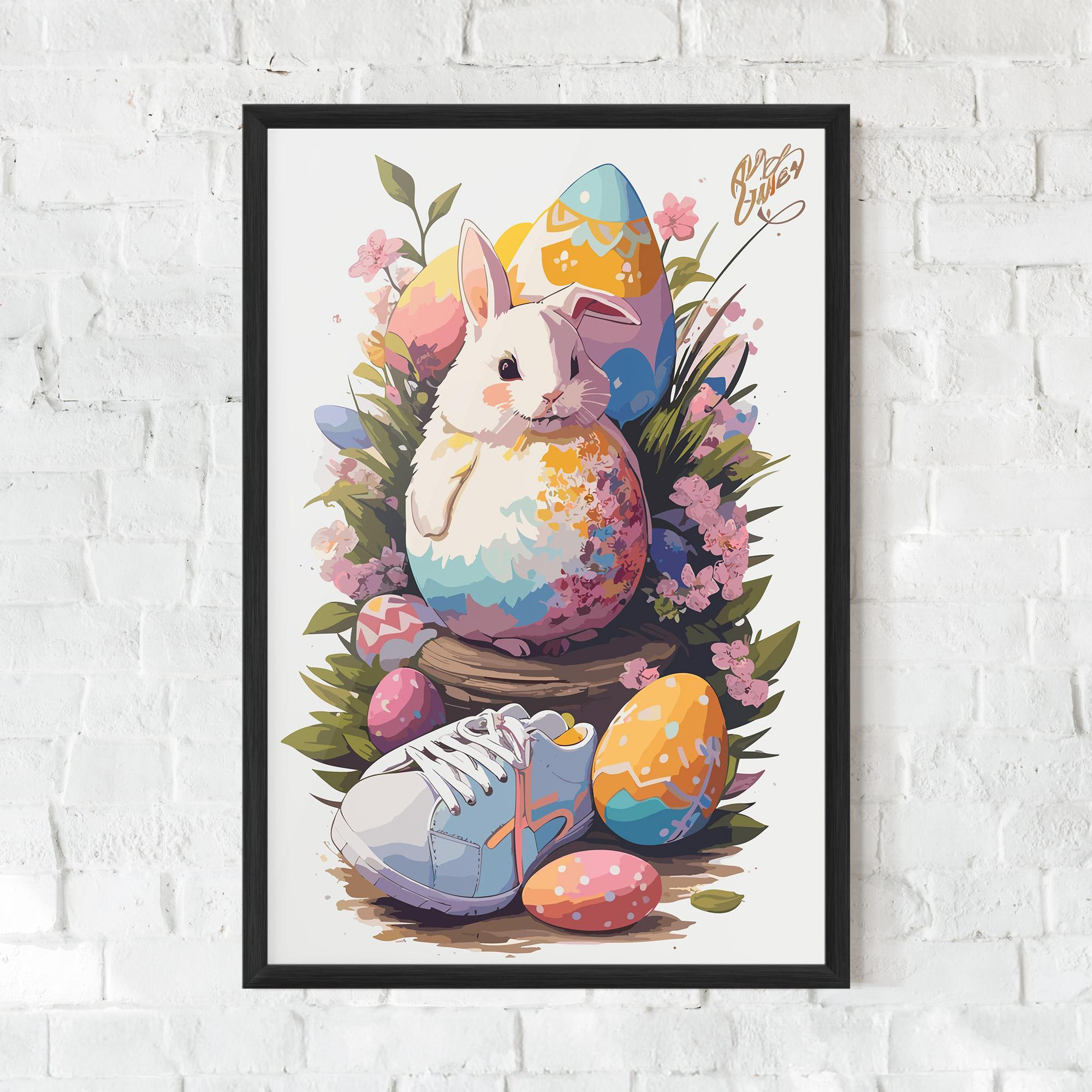 Poster Înrămat Fatt Cute Bunny mockup 0
