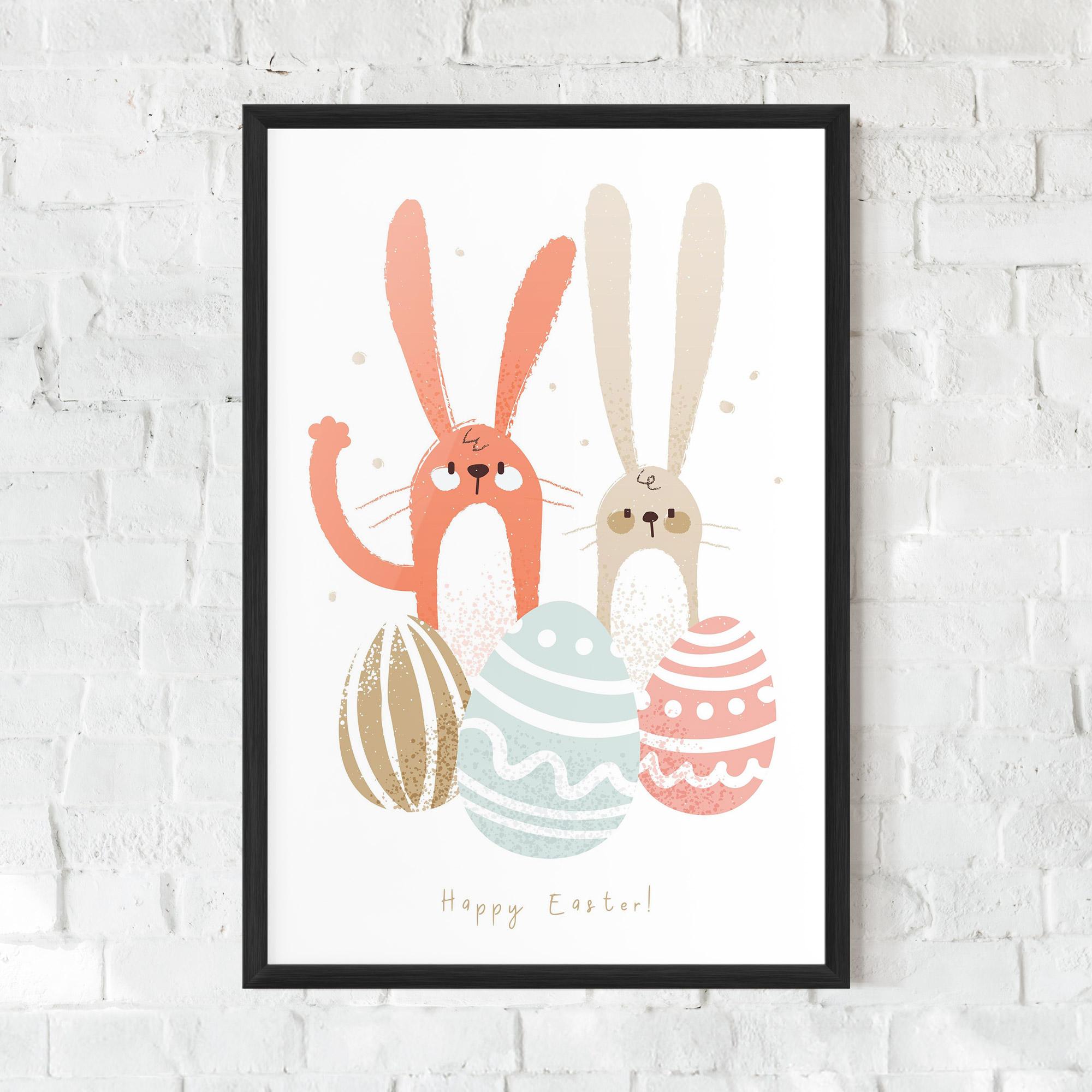 Poster Înrămat Happy Easter mockup 0