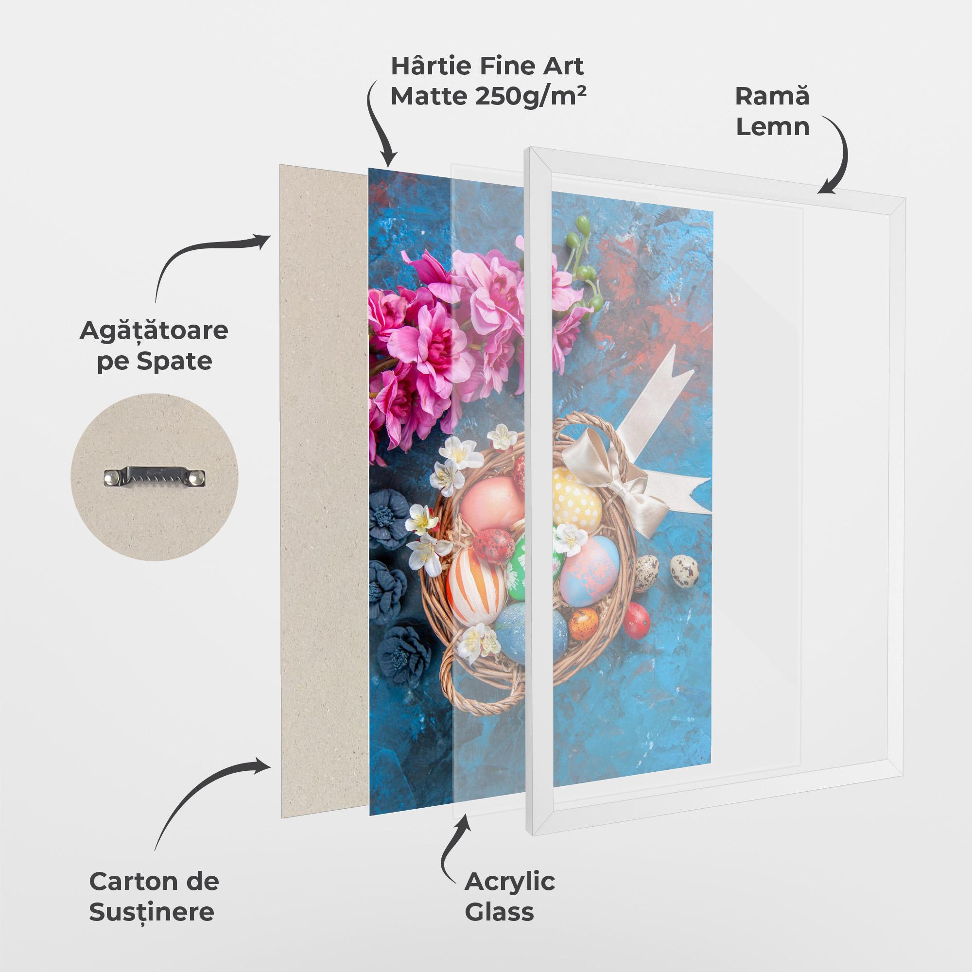 Poster Înrămat Colored Easter Eggs mockup 1