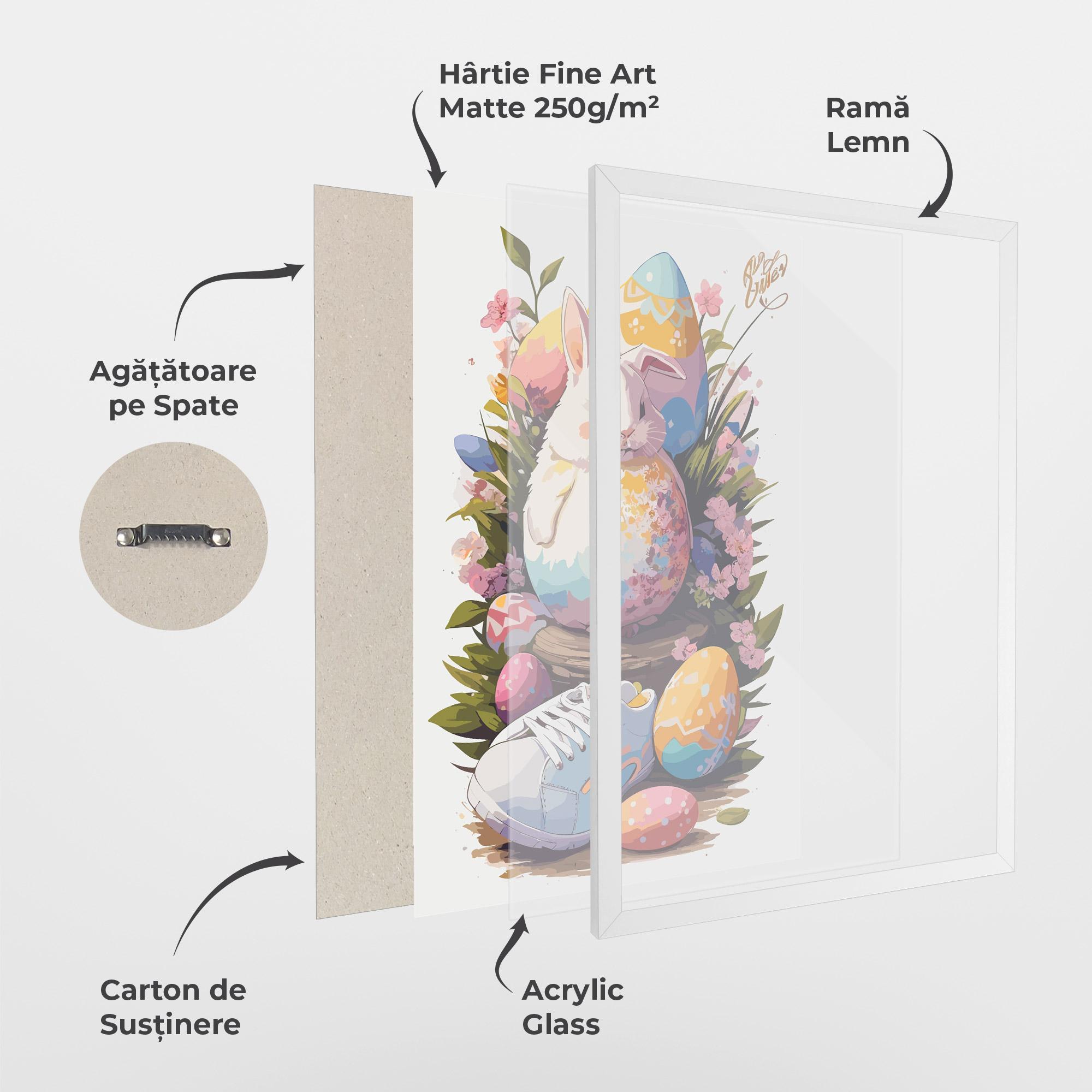 Poster Înrămat Fatt Cute Bunny mockup 1