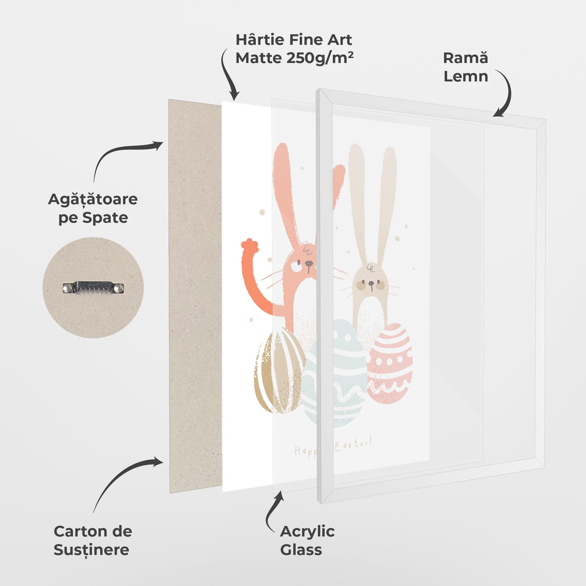 Poster Înrămat Happy Easter mockup 1