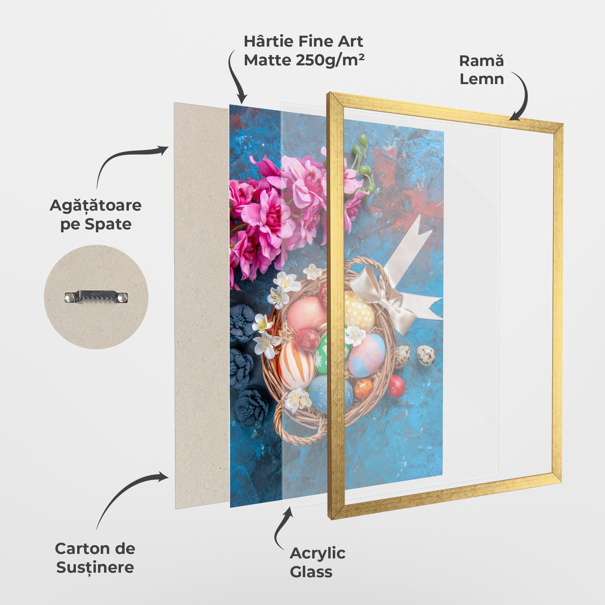 Poster Înrămat Colored Easter Eggs mockup 1