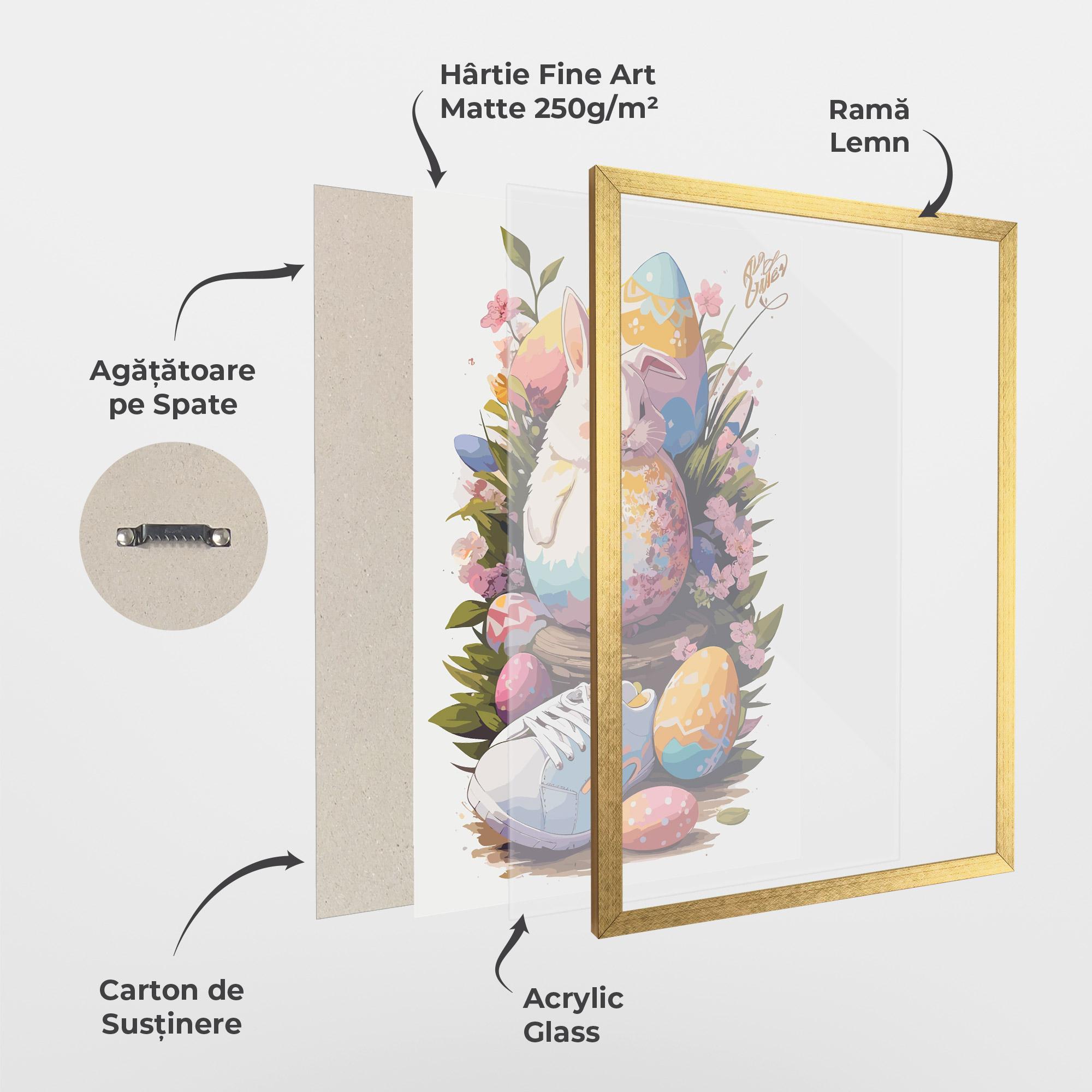 Poster Înrămat Fatt Cute Bunny mockup 1