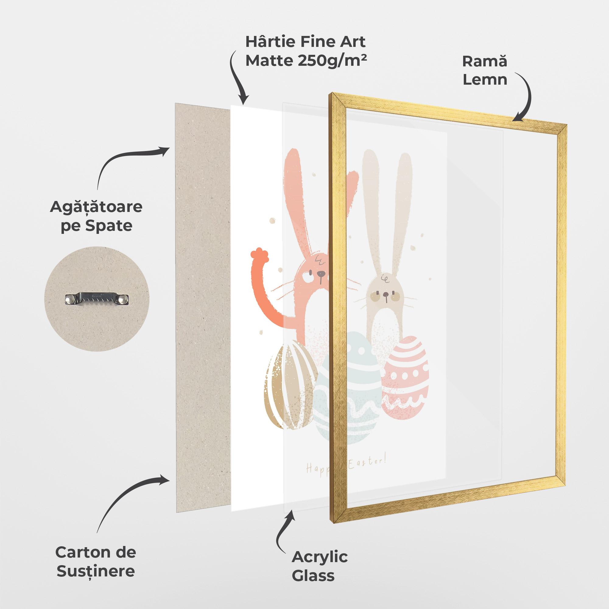 Poster Înrămat Happy Easter mockup 1
