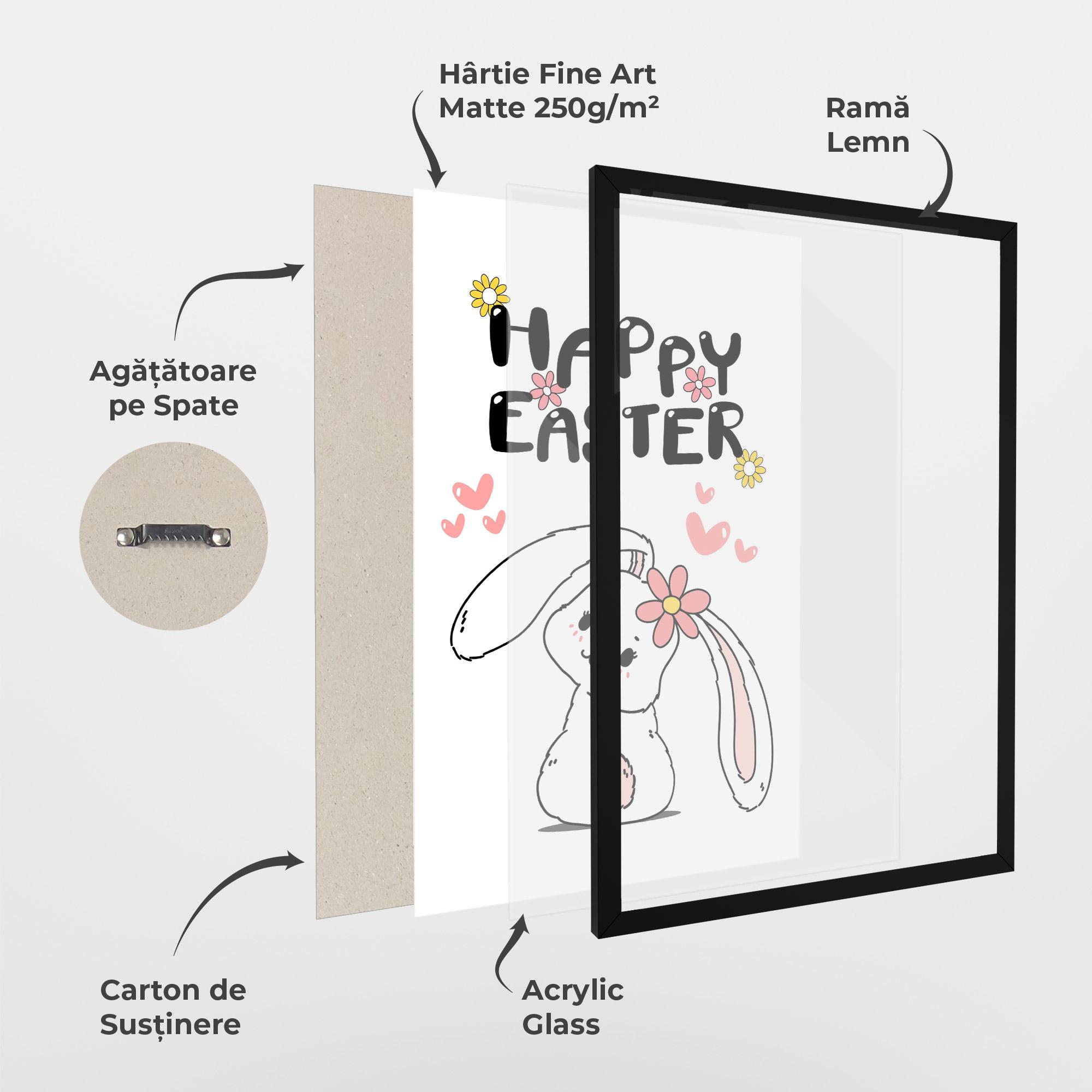 Poster Înrămat Cute Spring Bunny mockup 1