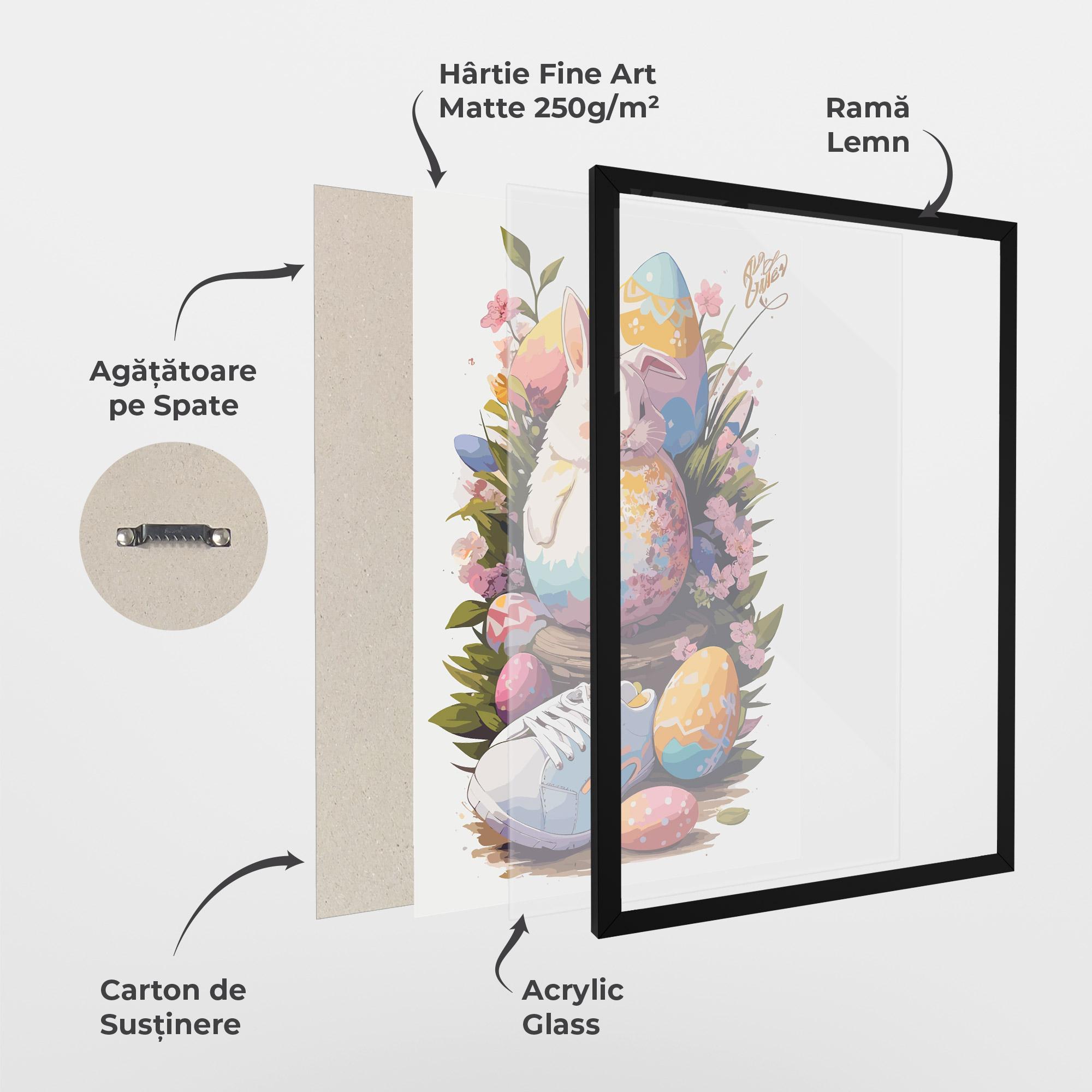 Poster Înrămat Fatt Cute Bunny mockup 1