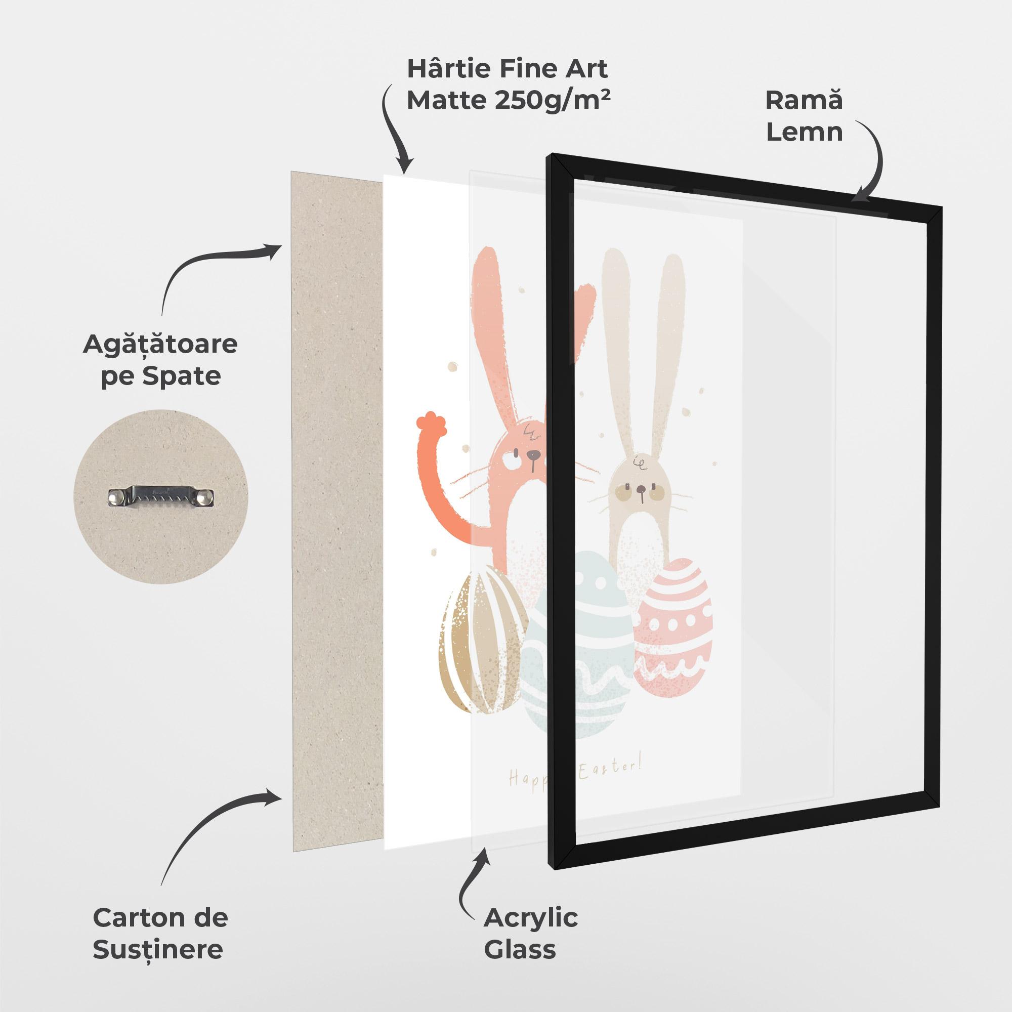 Poster Înrămat Happy Easter mockup 1