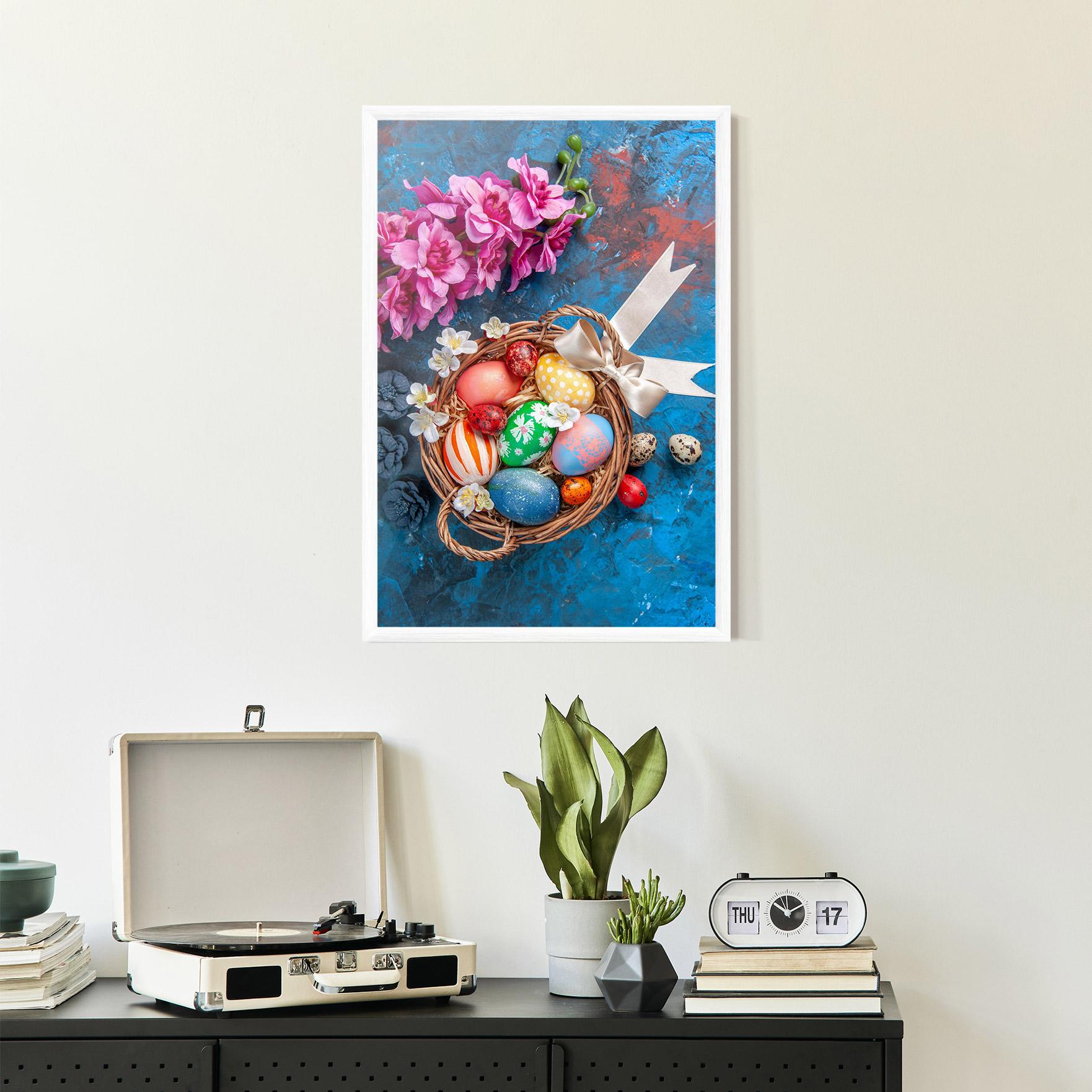 Poster Înrămat Colored Easter Eggs mockup 2