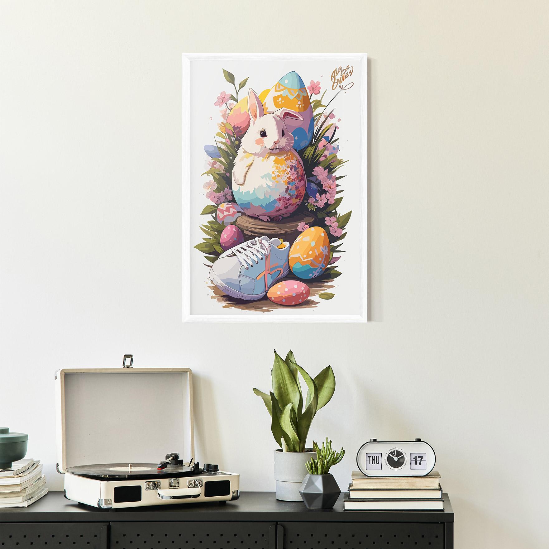 Poster Înrămat Fatt Cute Bunny mockup 2