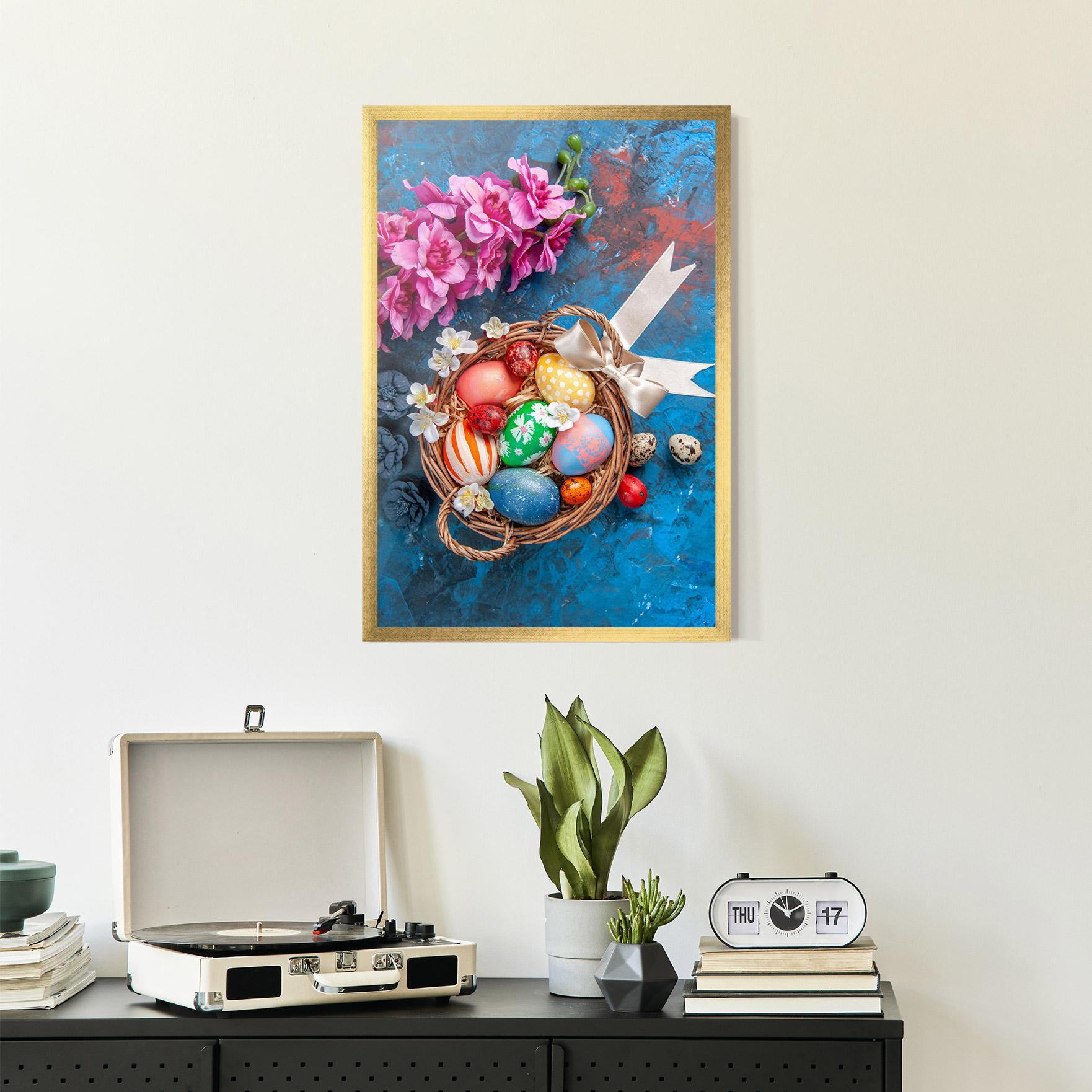 Poster Înrămat Colored Easter Eggs mockup 2