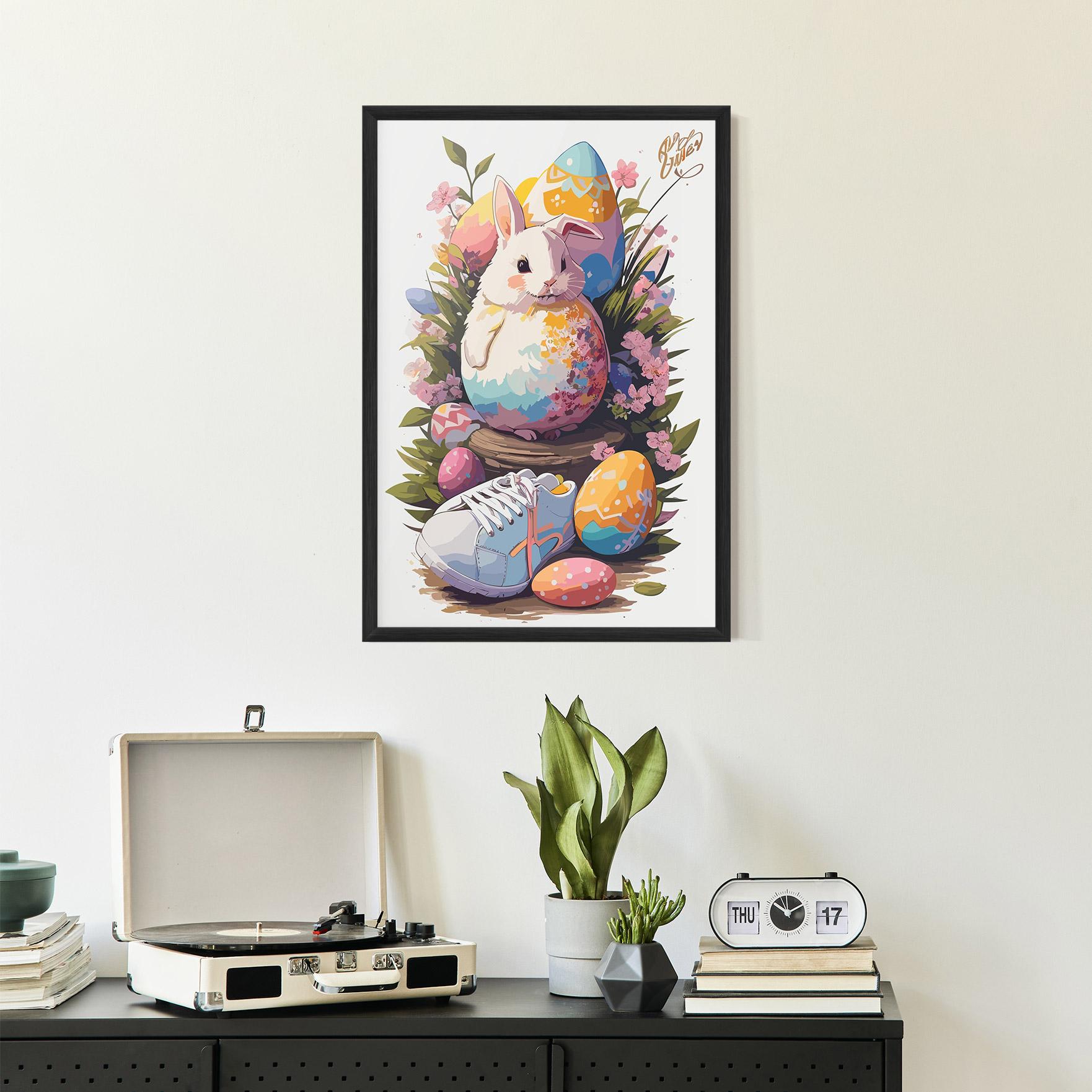 Poster Înrămat Fatt Cute Bunny mockup 2