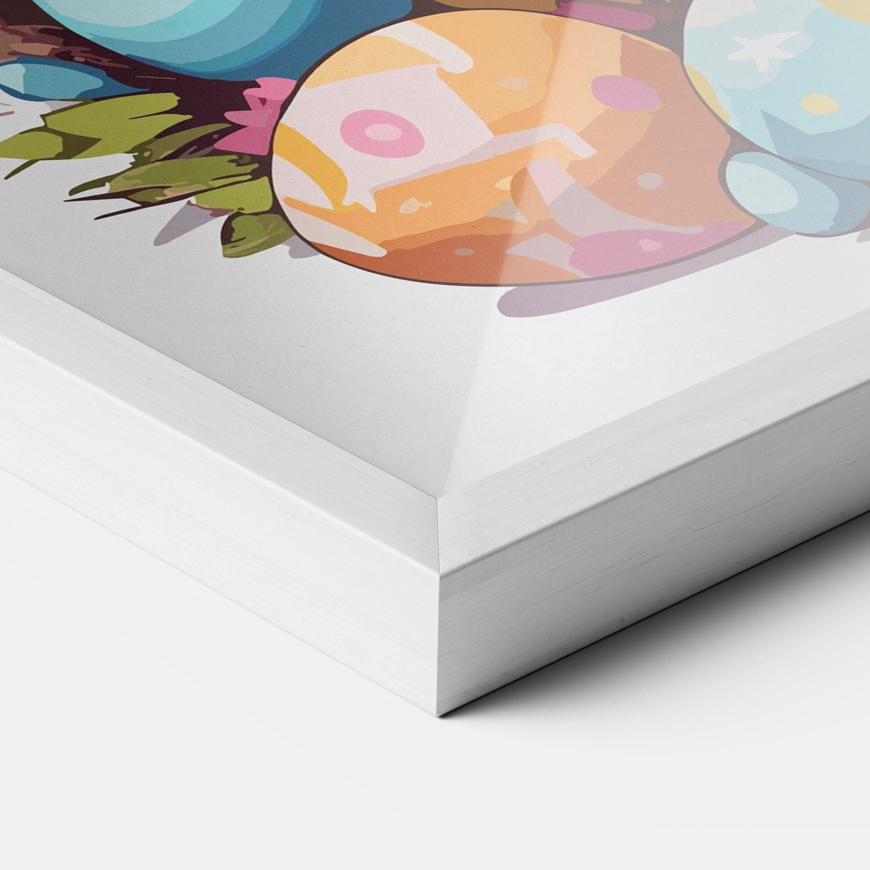 Poster Înrămat White Easter Bunny mockup 3