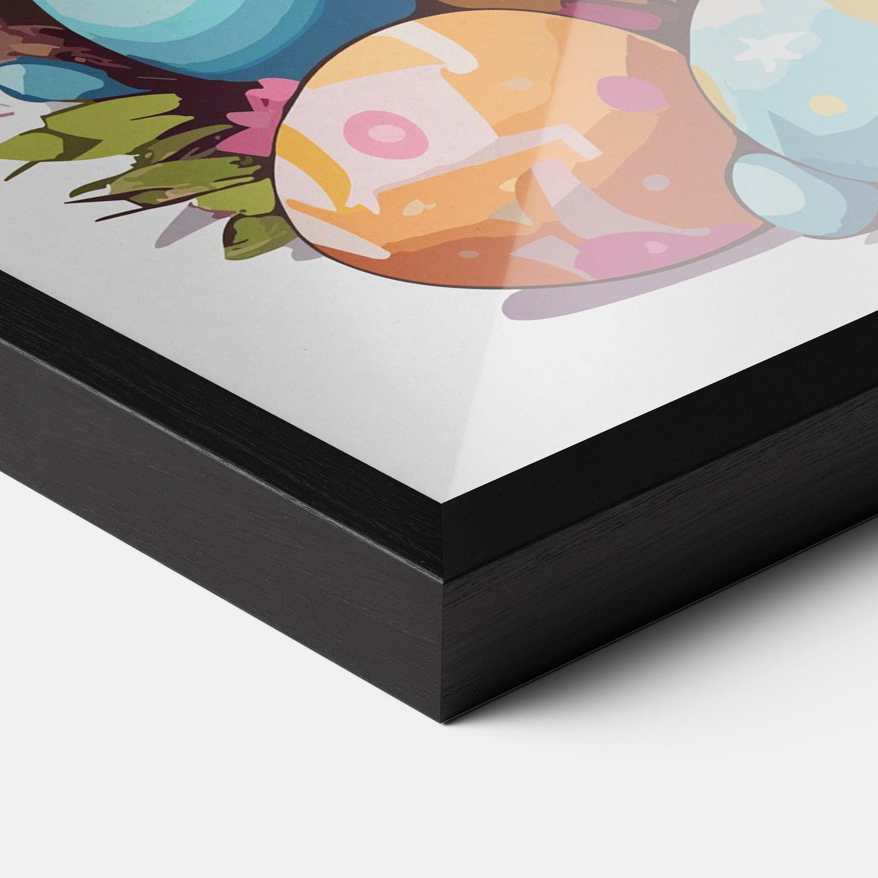 Poster Înrămat White Easter Bunny mockup 3