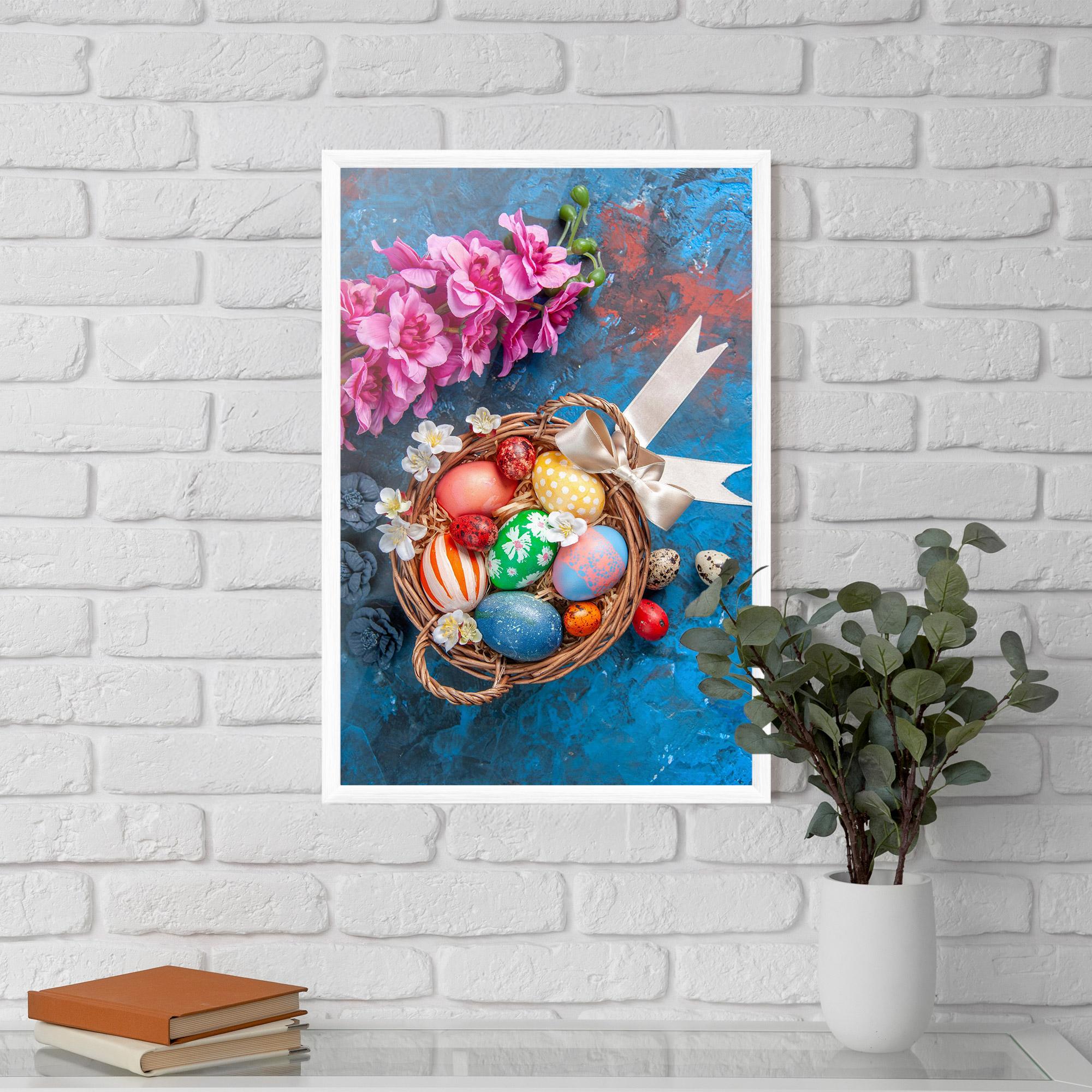 Poster Înrămat Colored Easter Eggs mockup 5