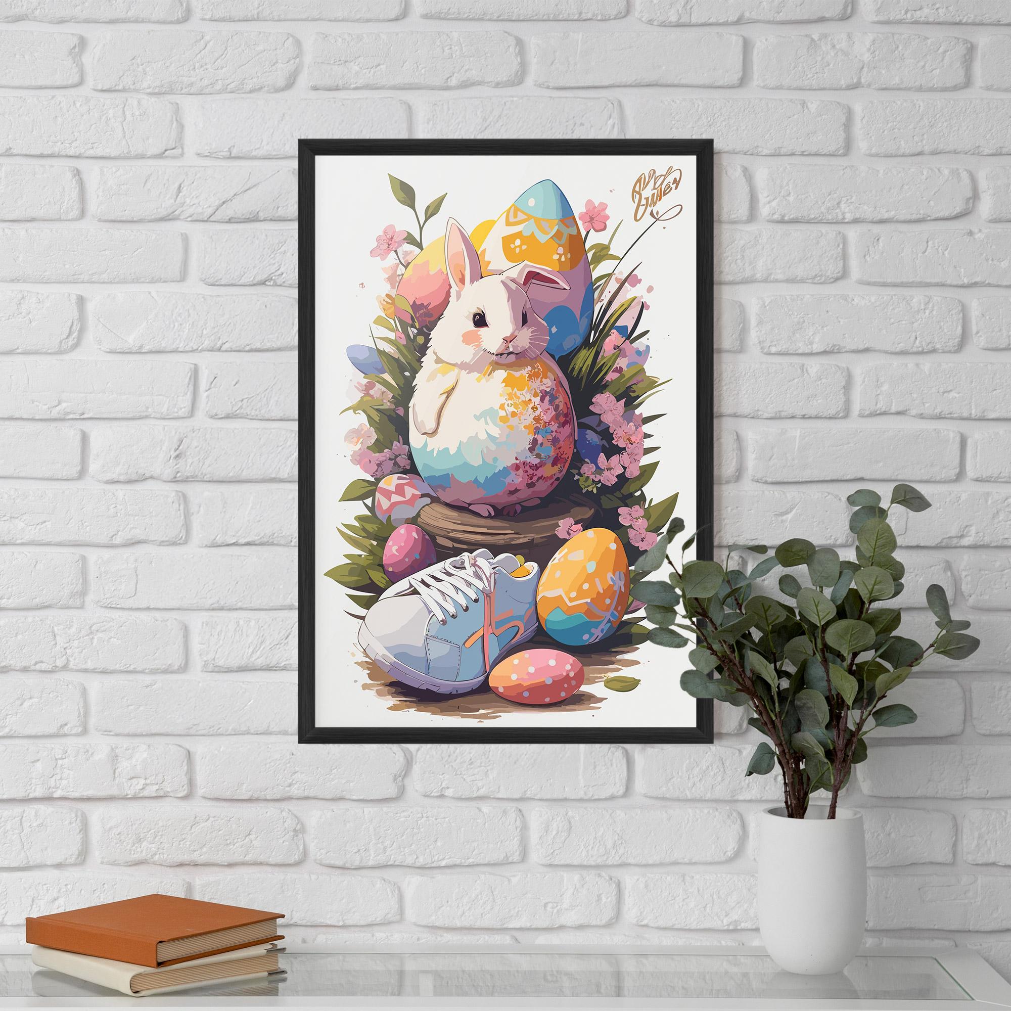 Poster Înrămat Fatt Cute Bunny mockup 5