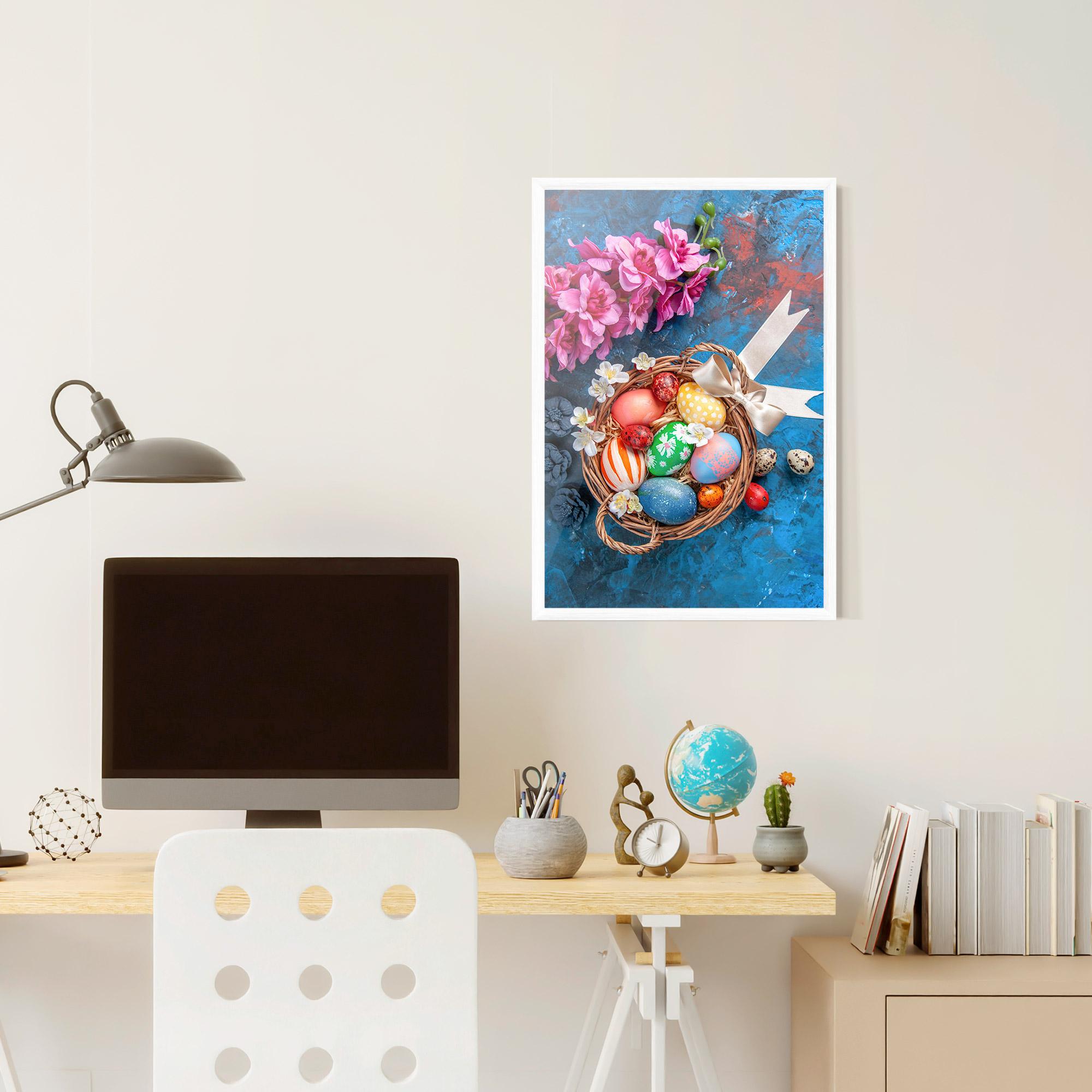 Poster Înrămat Colored Easter Eggs mockup 6