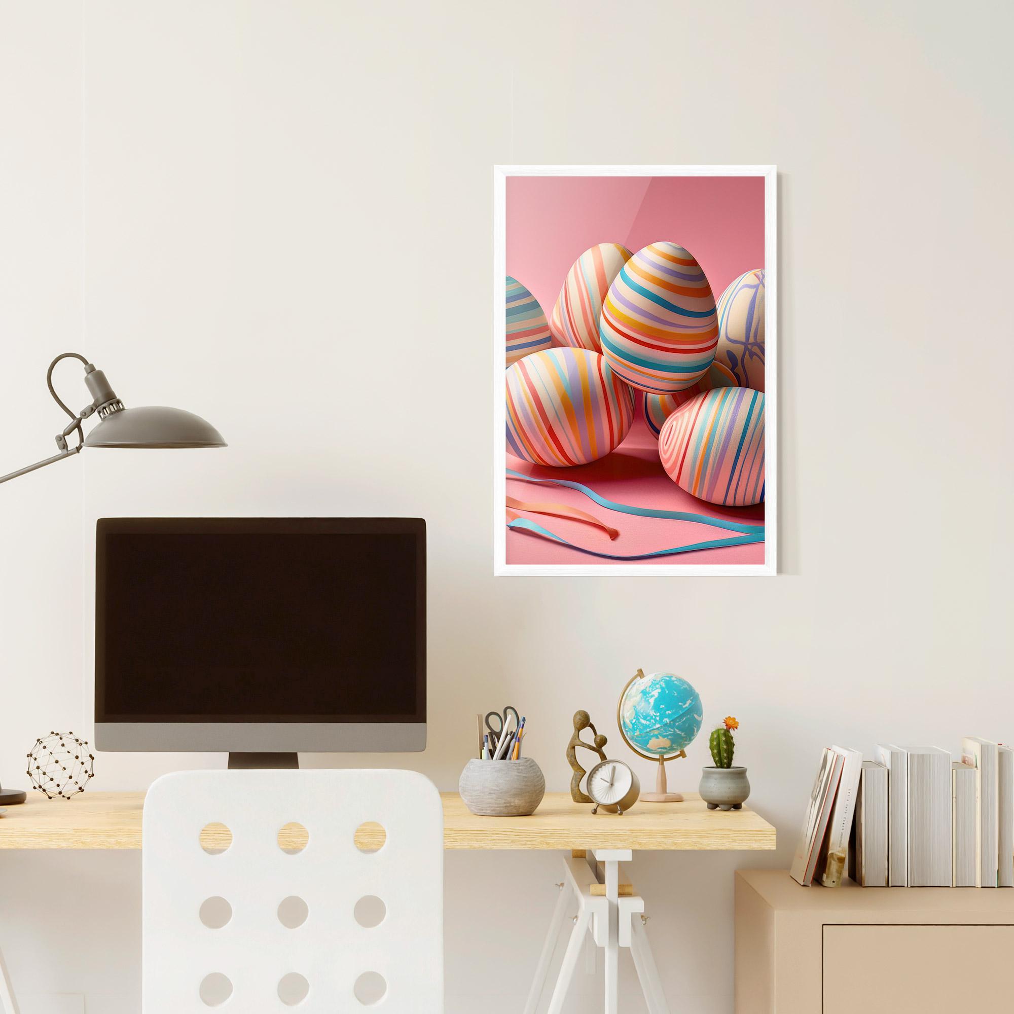 Poster Înrămat Easter Eggs Ribbons mockup 6