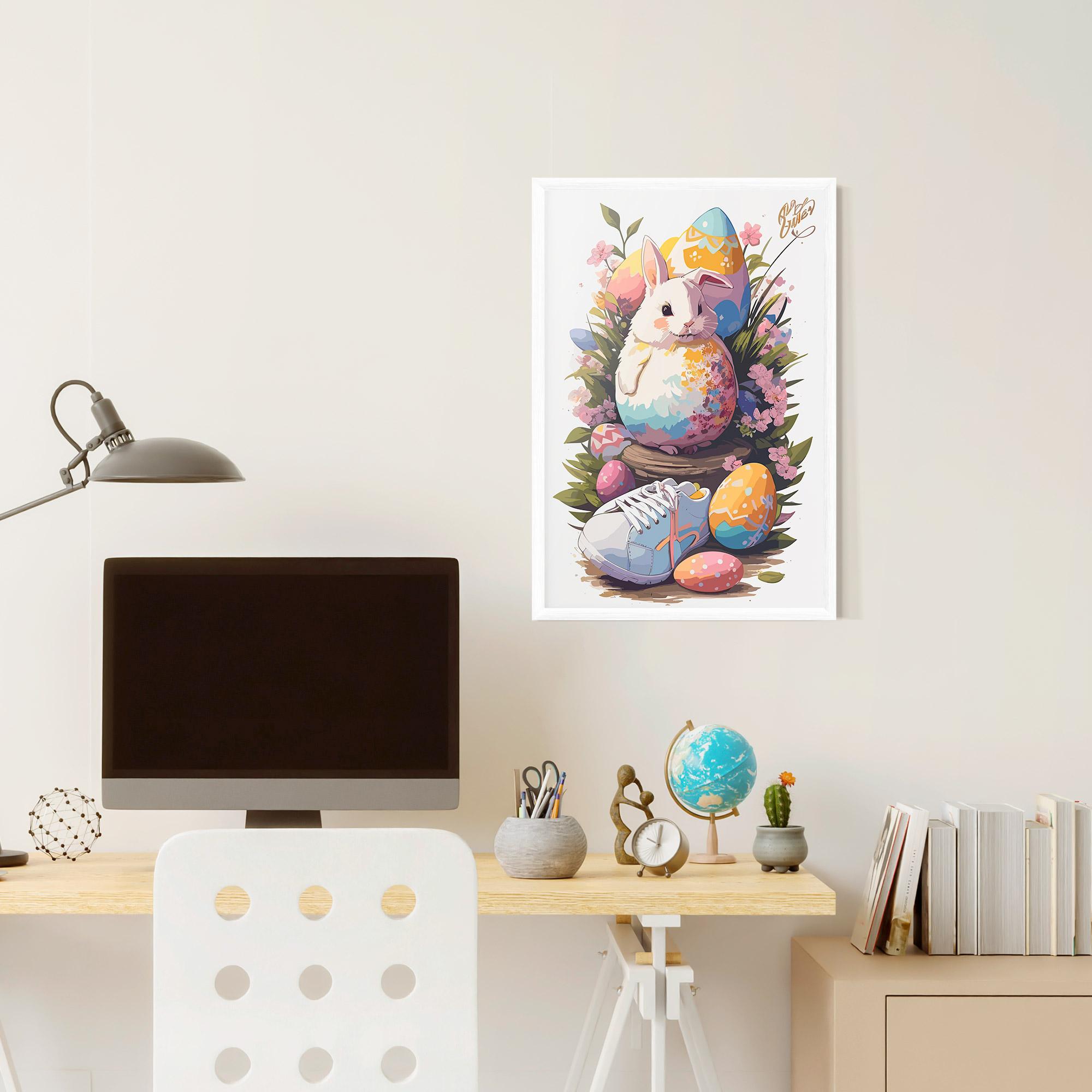 Poster Înrămat Fatt Cute Bunny mockup 6