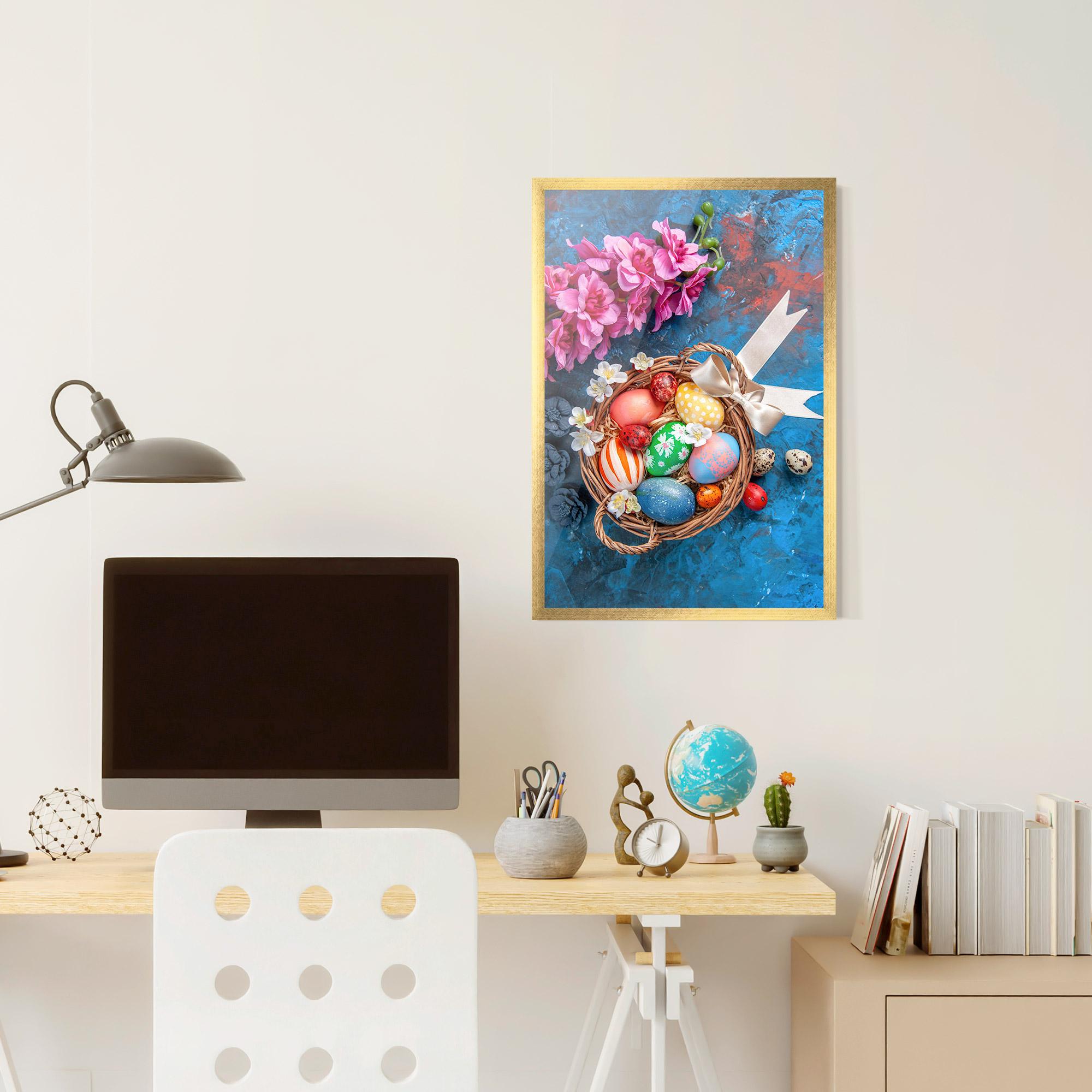 Poster Înrămat Colored Easter Eggs mockup 6