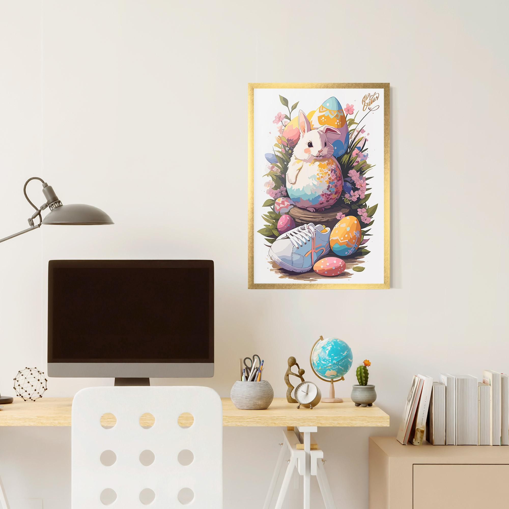 Poster Înrămat Fatt Cute Bunny mockup 6