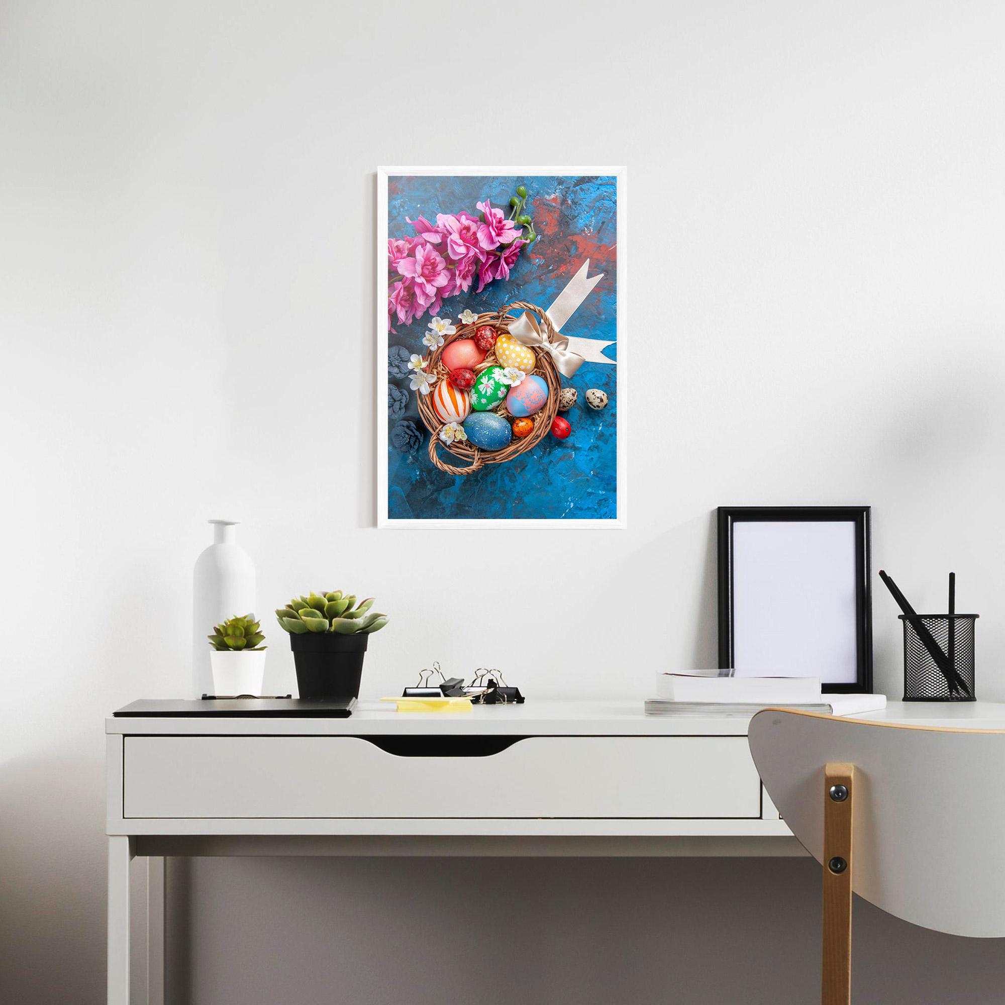 Poster Înrămat Colored Easter Eggs mockup 7