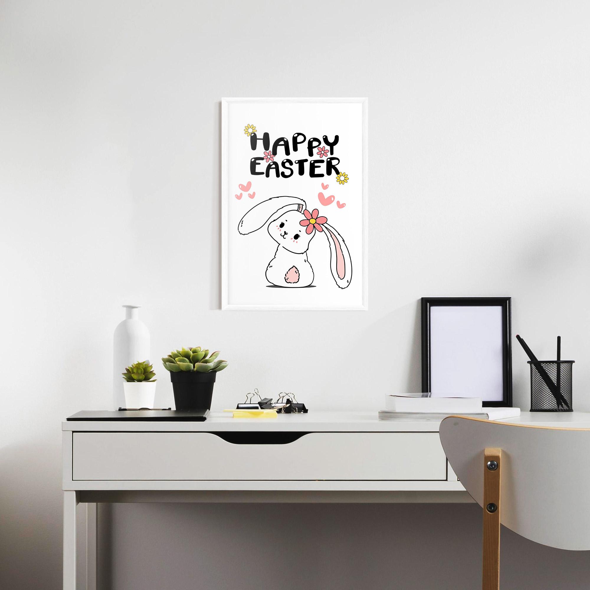 Poster Înrămat Cute Spring Bunny mockup 7