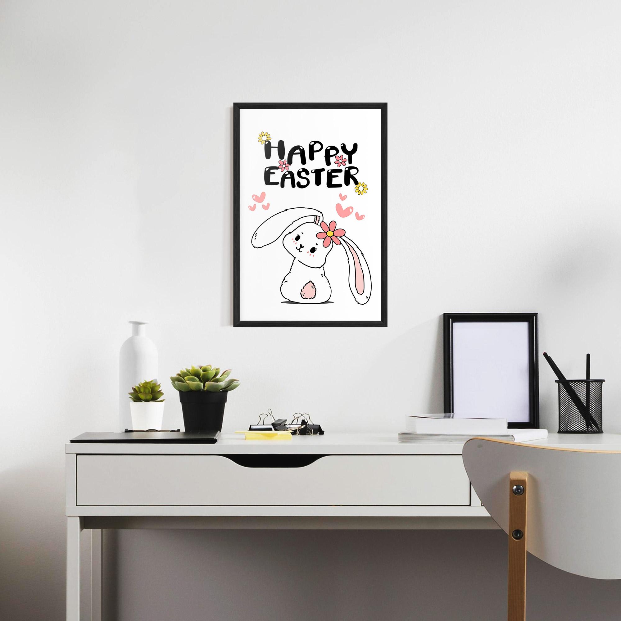 Poster Înrămat Cute Spring Bunny mockup 7