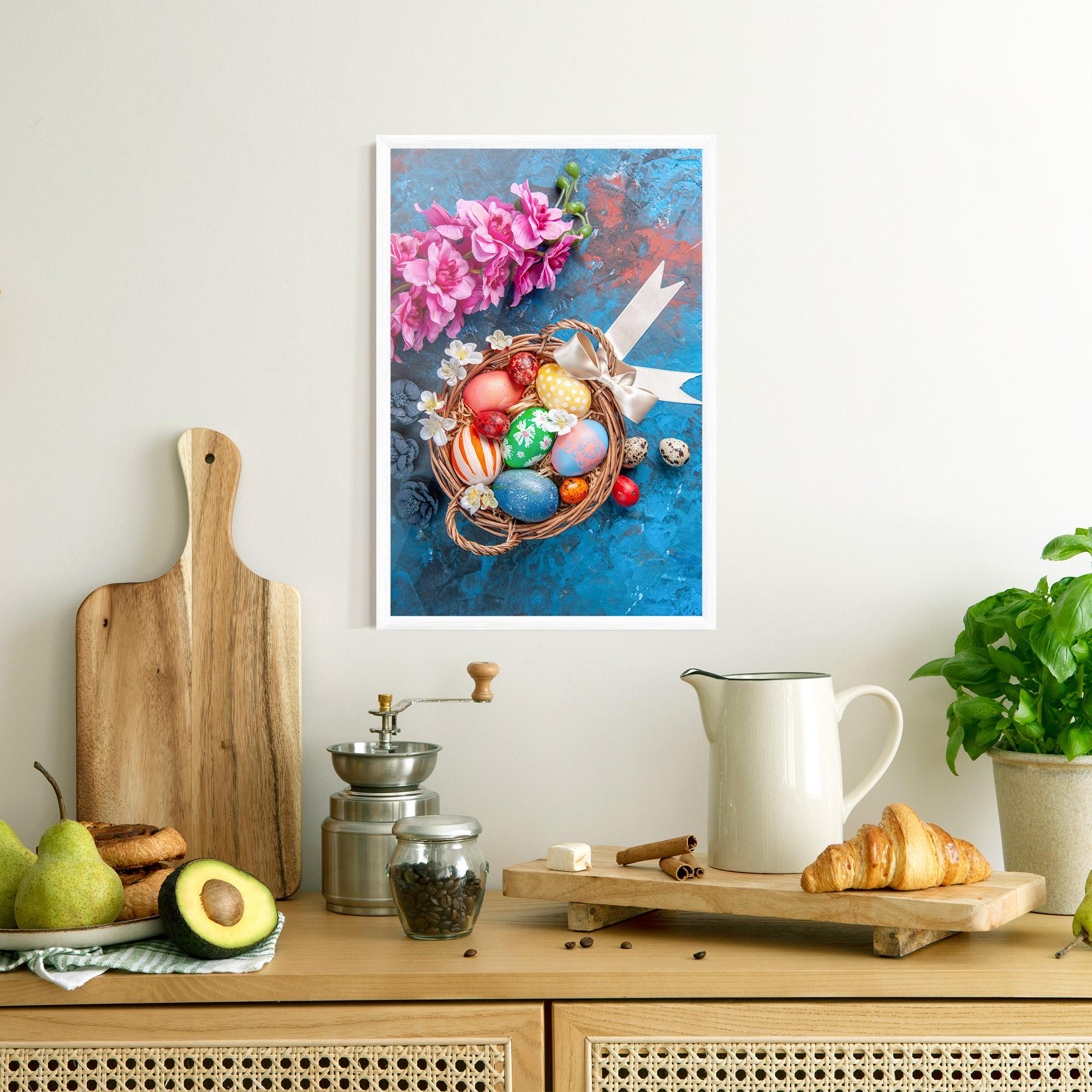 Poster Înrămat Colored Easter Eggs mockup 8