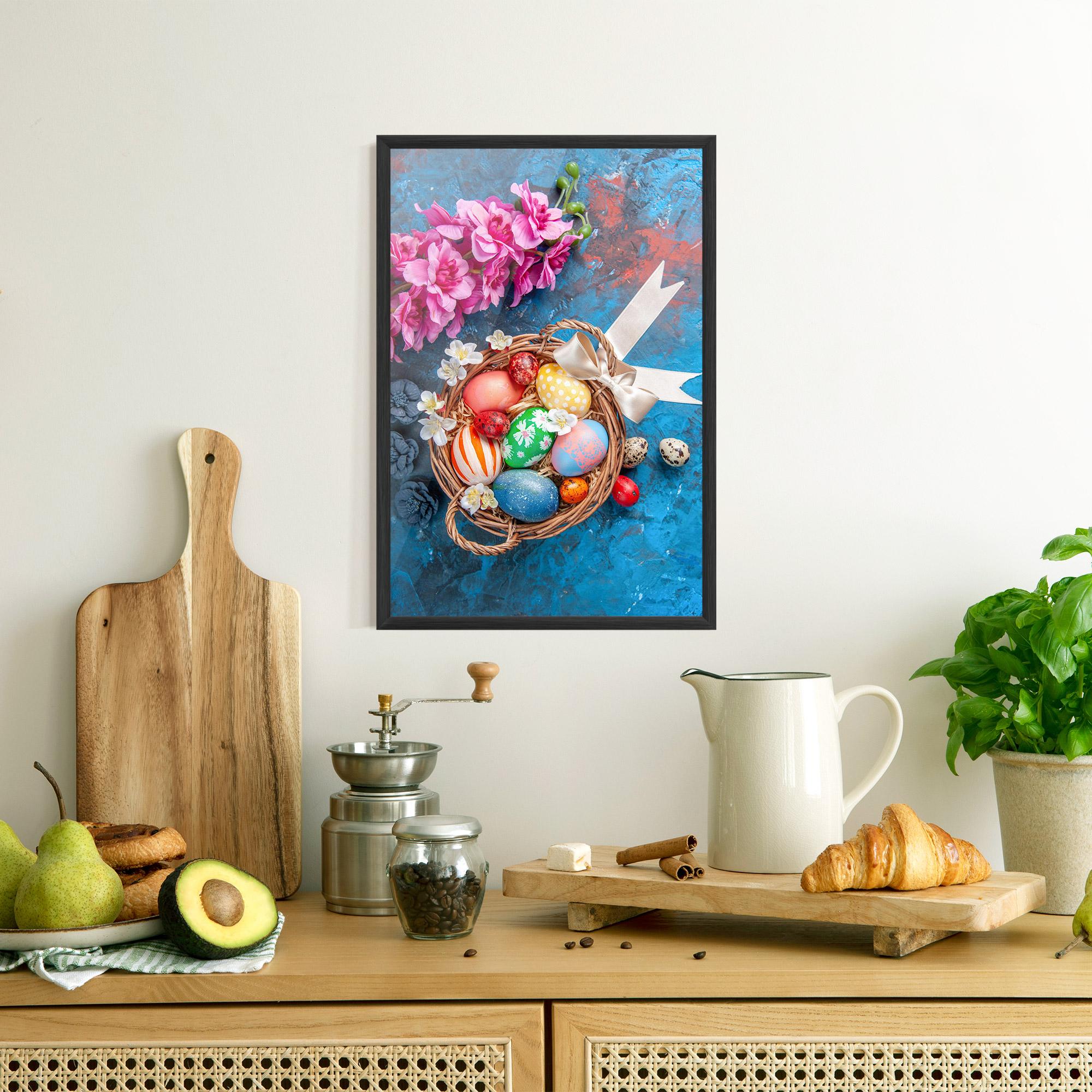 Poster Înrămat Colored Easter Eggs mockup 8