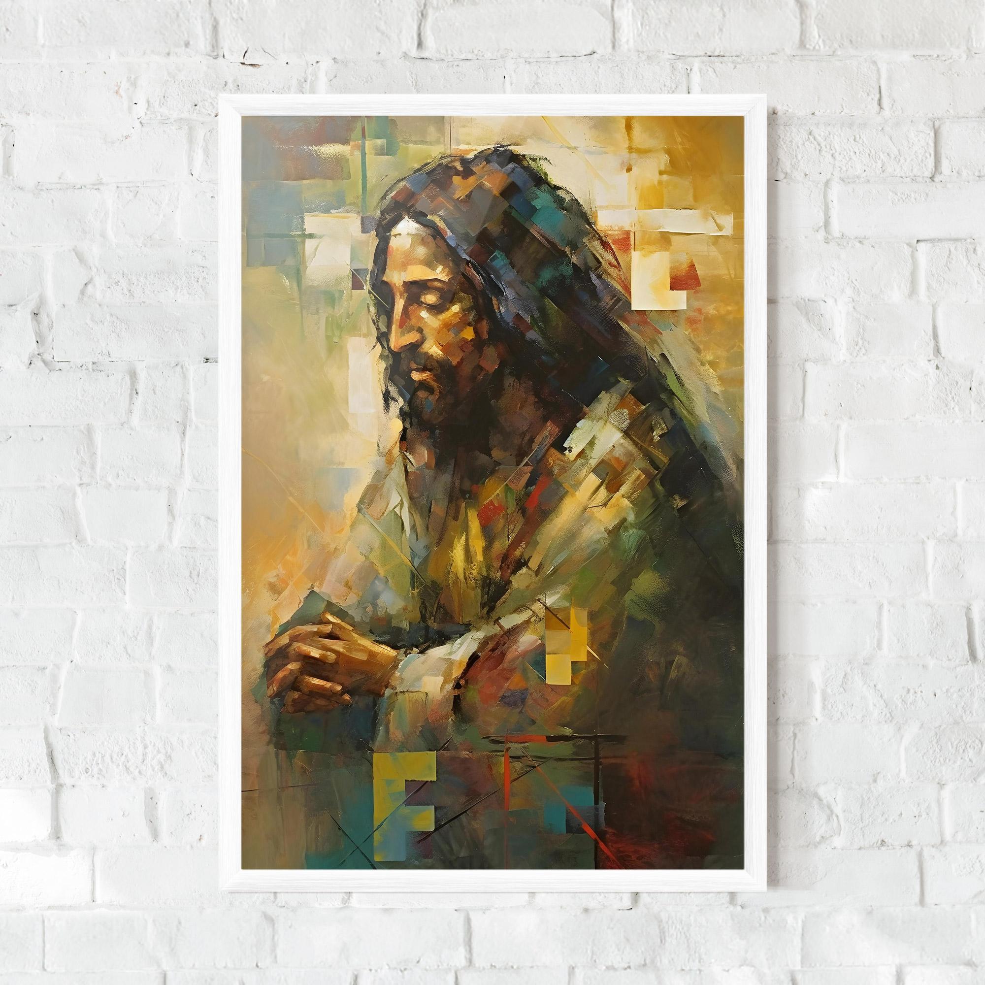Poster Înrămat Christ Painting Art mockup 0