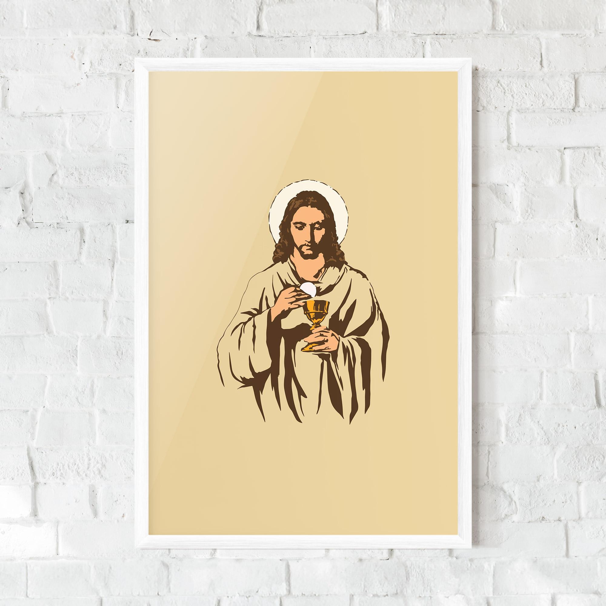 Poster Înrămat Cream Jesus mockup 0