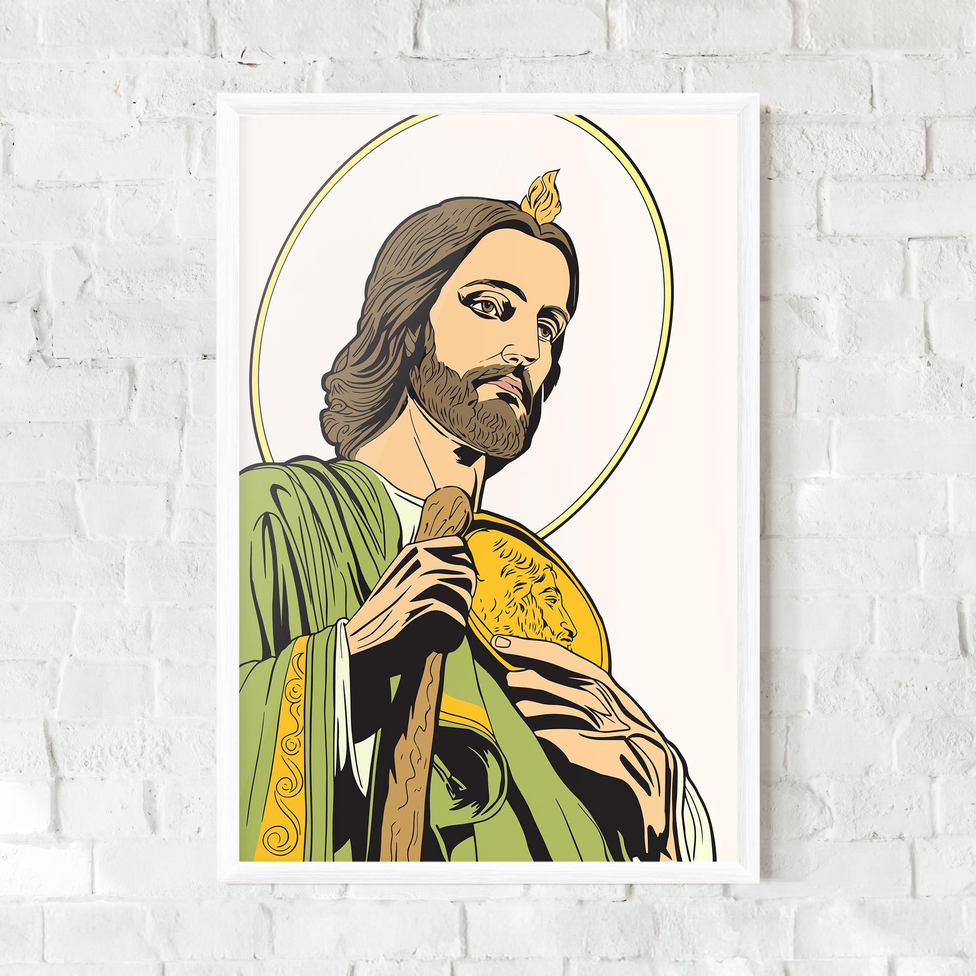 Poster Înrămat Green Jesus mockup 0